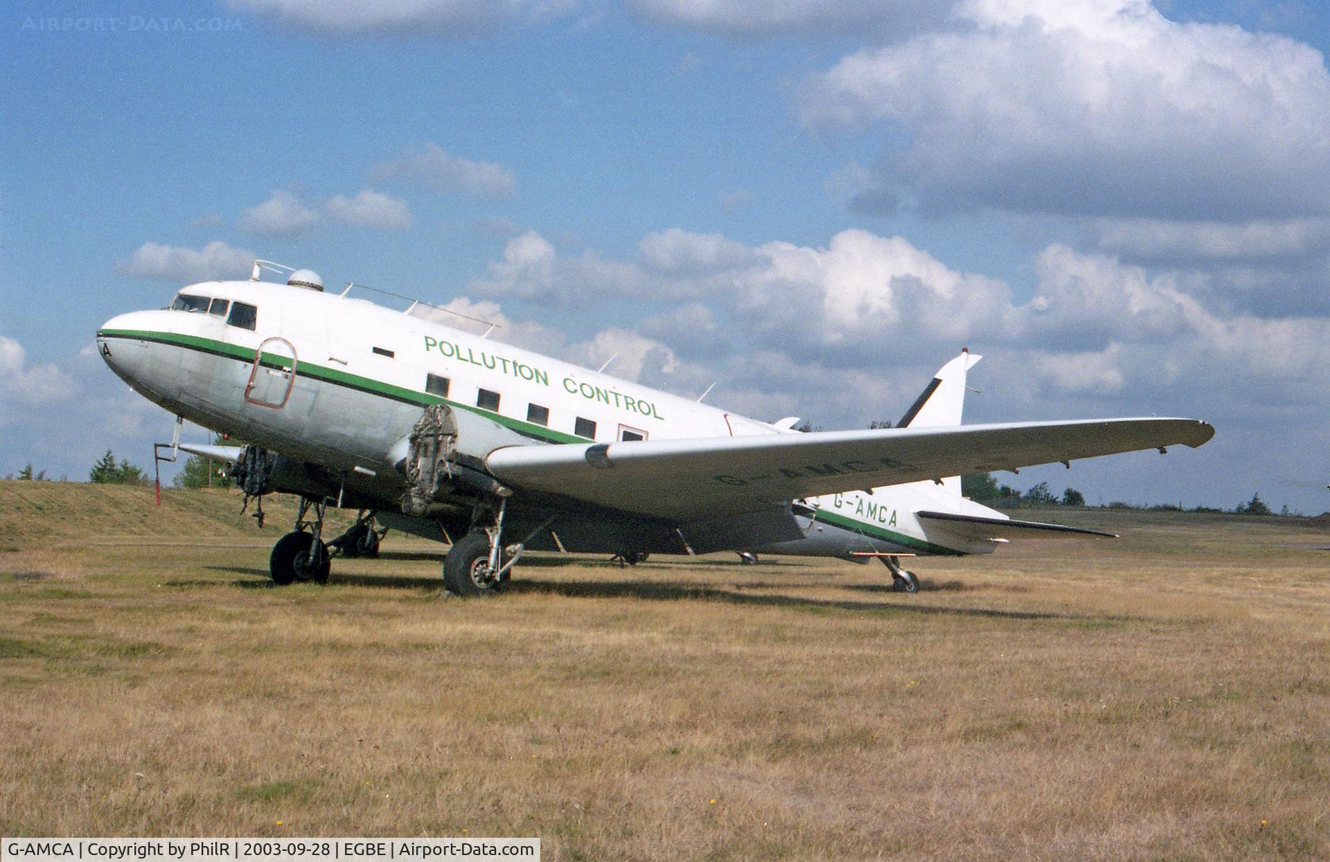 G-AMCA, 1945 Douglas DC-3C-R-1830-90C (C-47B) C/N 32966, A 1945 airframe with a long and varied career. Permanently withdrawn from use in 2003 and thence to the Luchtvaartmuseum Aviodrome at Lelystad in Holland and displayed in KLM post war colours.