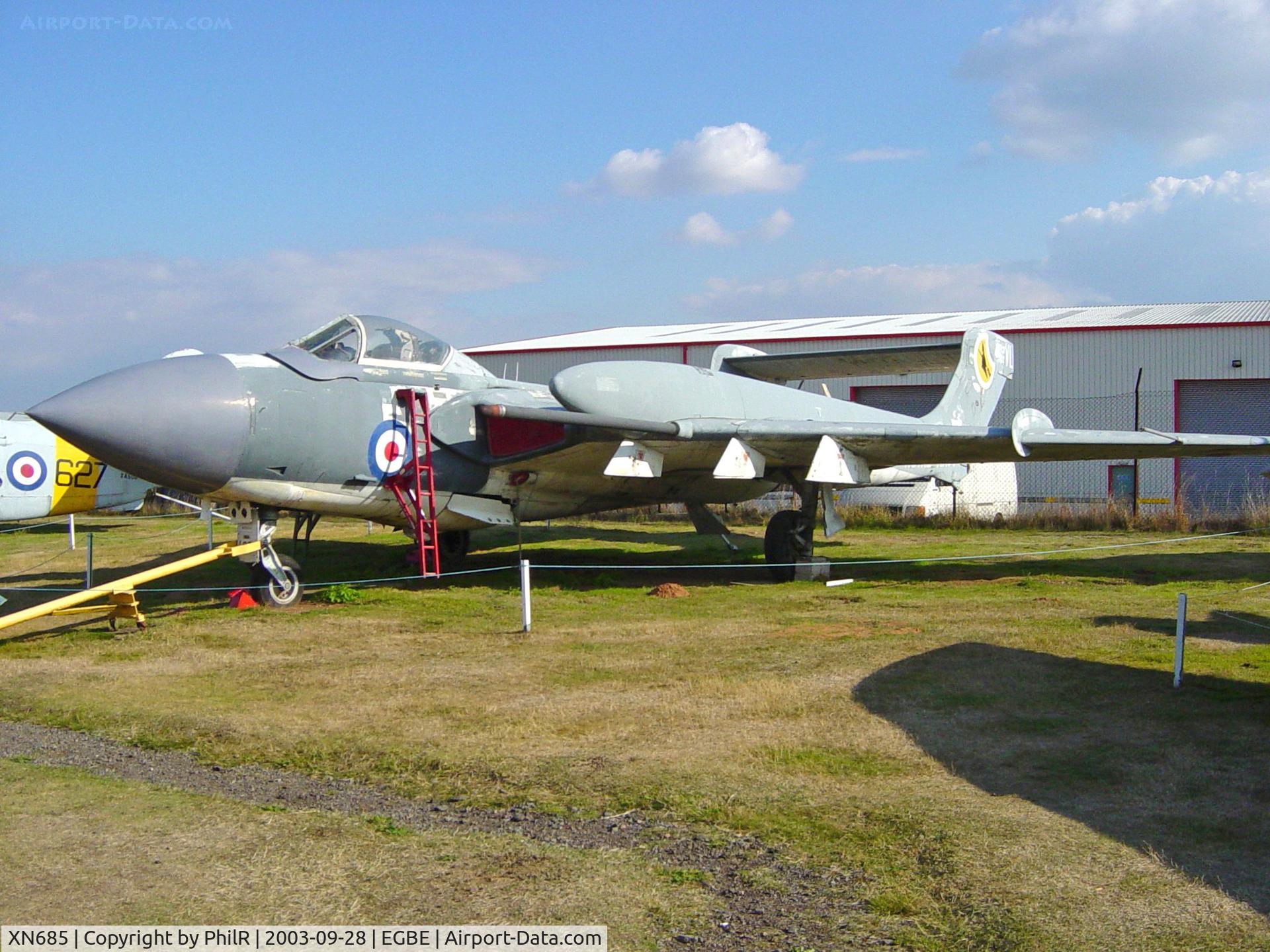 XN685, 1962 De Havilland DH-110 Sea Vixen FAW.2 C/N 10093, Ex Royal Navy airframe at the Midland Air Museum