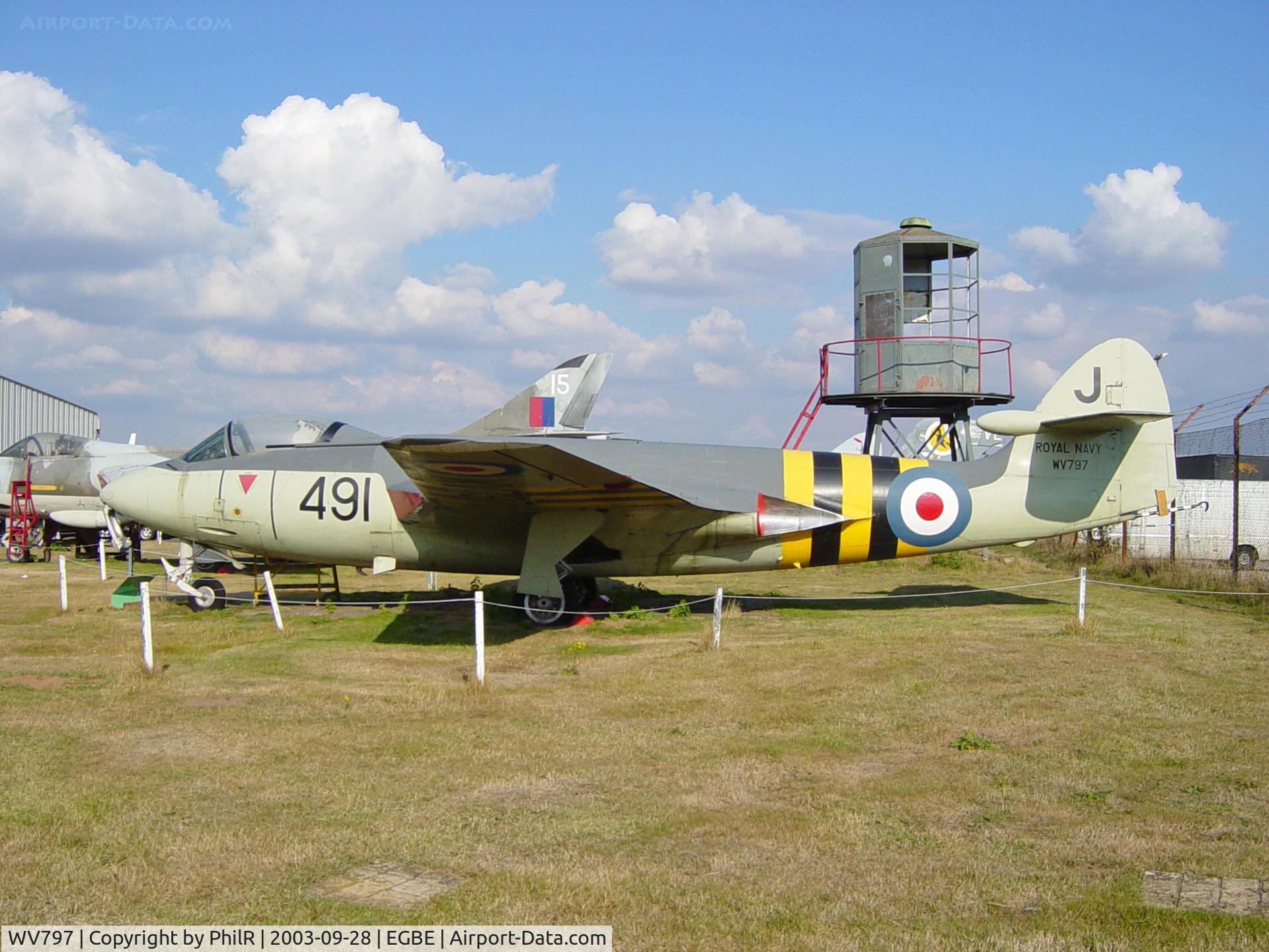 WV797, Hawker Sea Hawk FGA.6 C/N 6058, Seen at the Midland Air Museum Baginton.