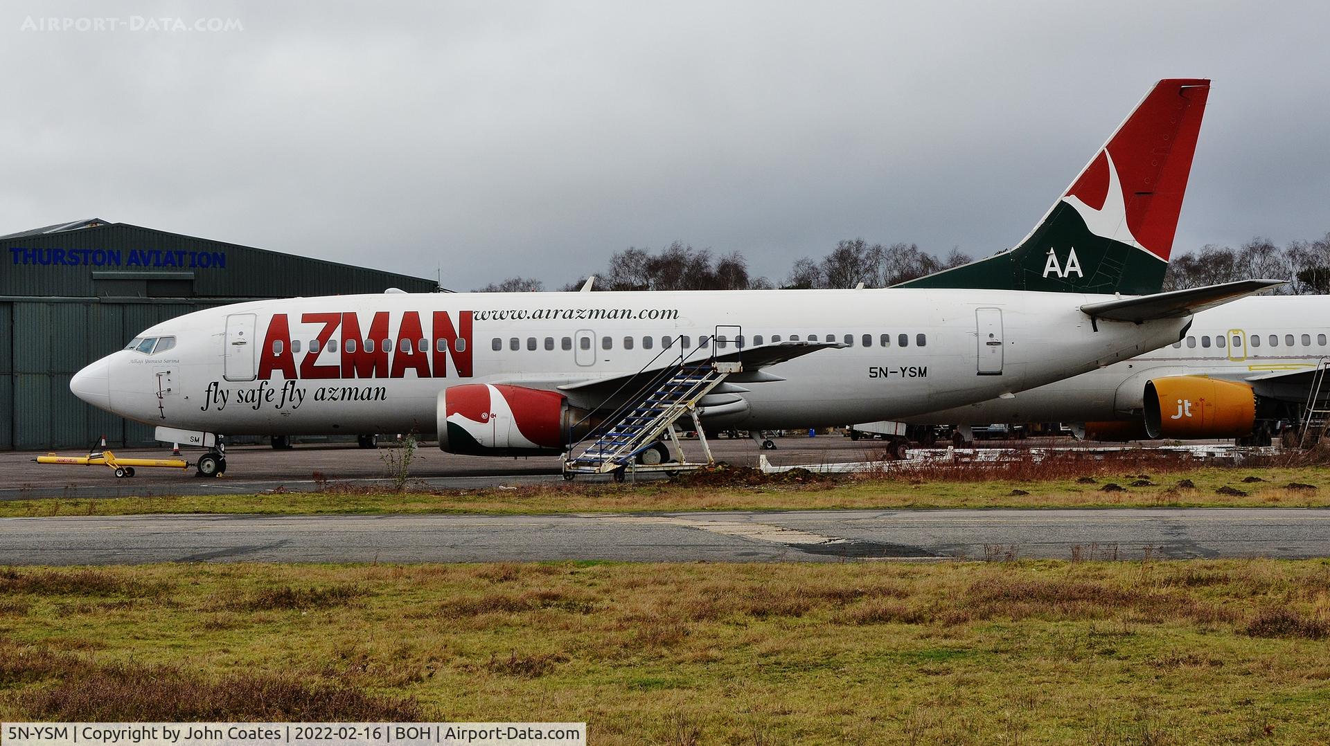 5N-YSM, 1997 Boeing 737-36N C/N 28557, Parked at European Aviation