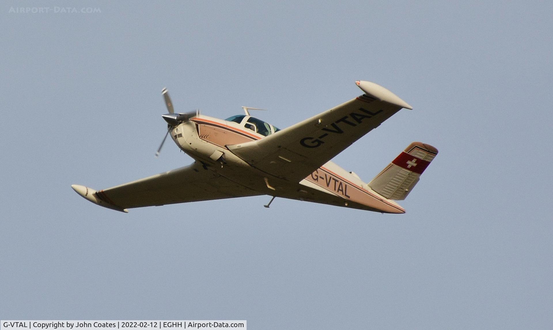 G-VTAL, 1965 Beech V35 Bonanza C/N D-7978, Departing off runway 26