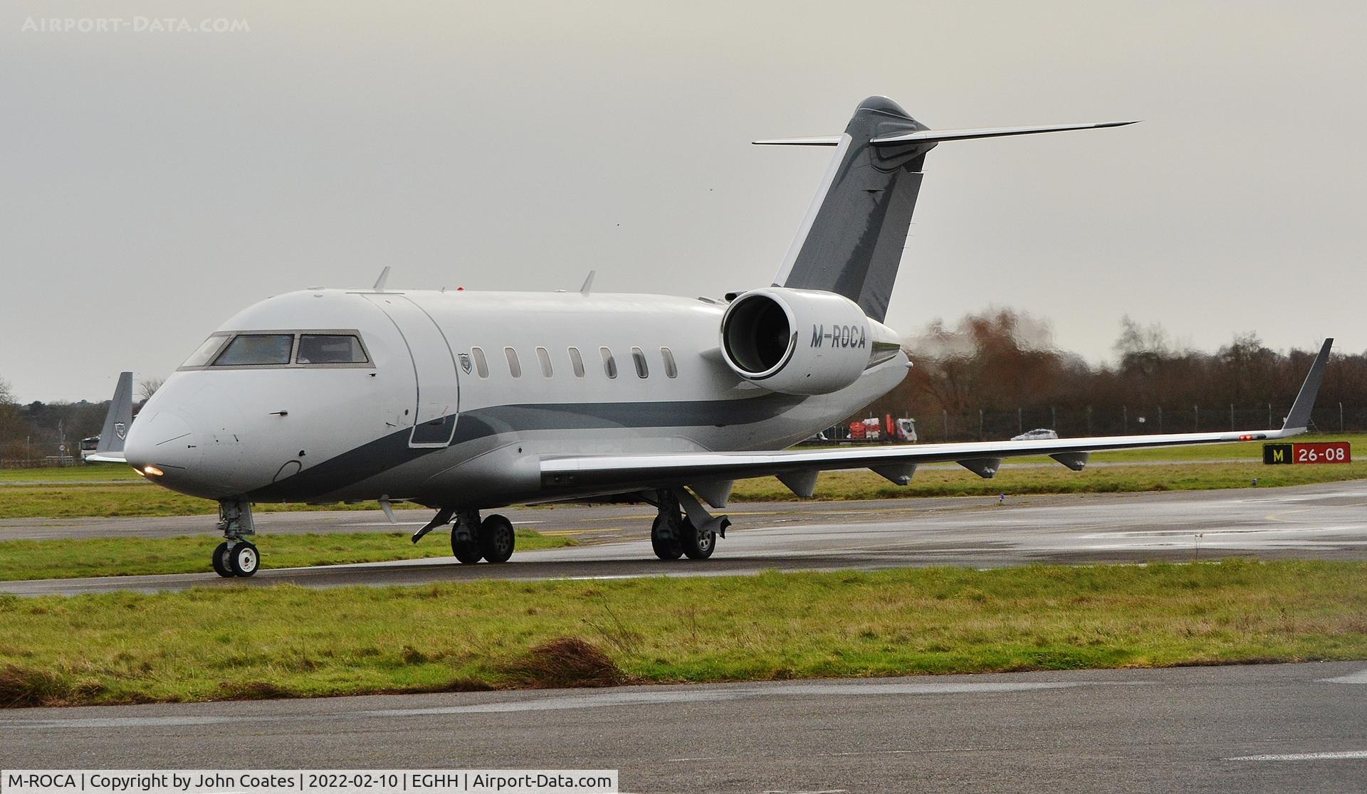 M-ROCA, 2010 Bombardier Challenger 605 (CL-600-2B16) C/N 5853, Taxiing on arrival