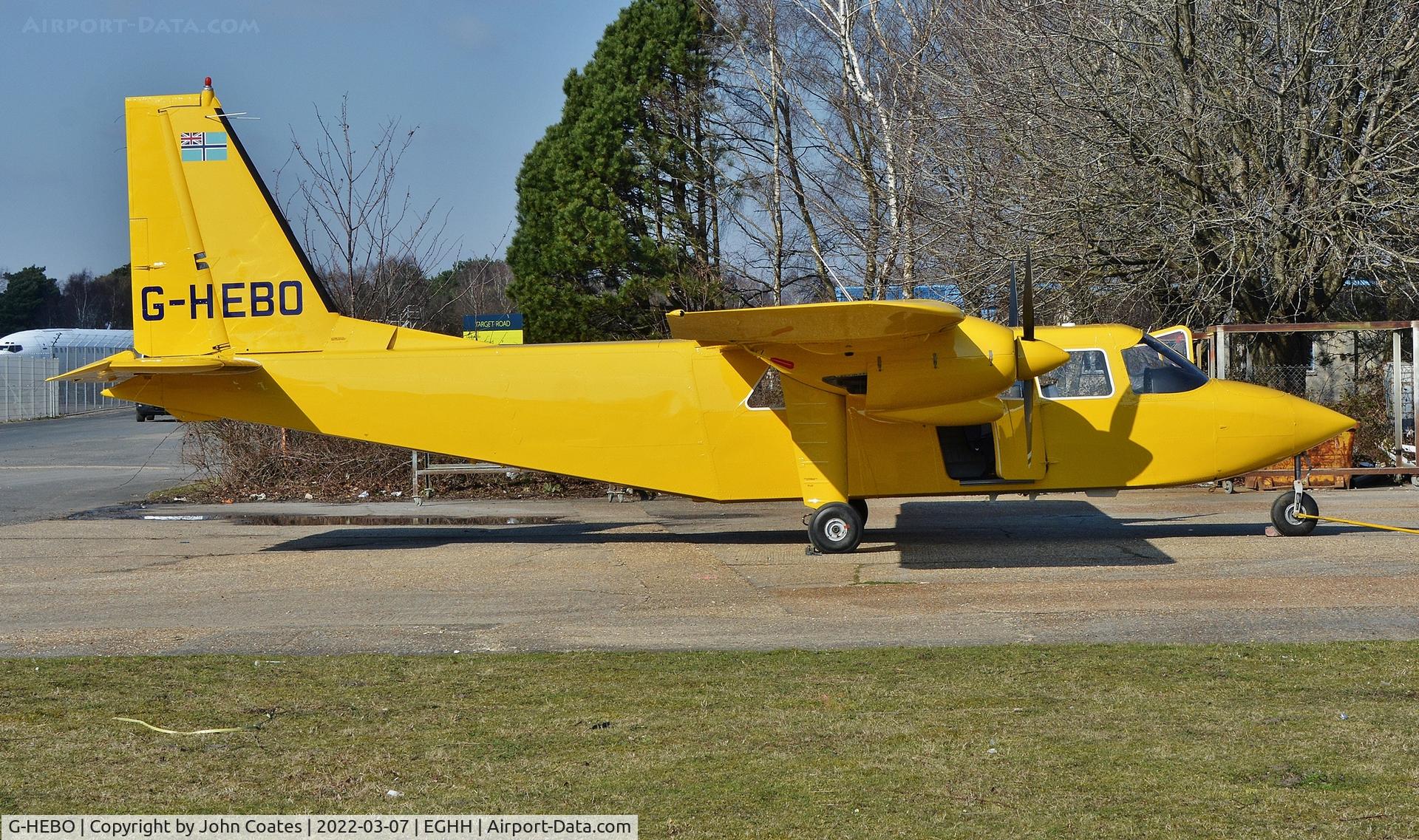 G-HEBO, 1993 Pilatus Britten-Norman BN-2B-20 Islander C/N 2268, Fresh out of the paintshop after respray