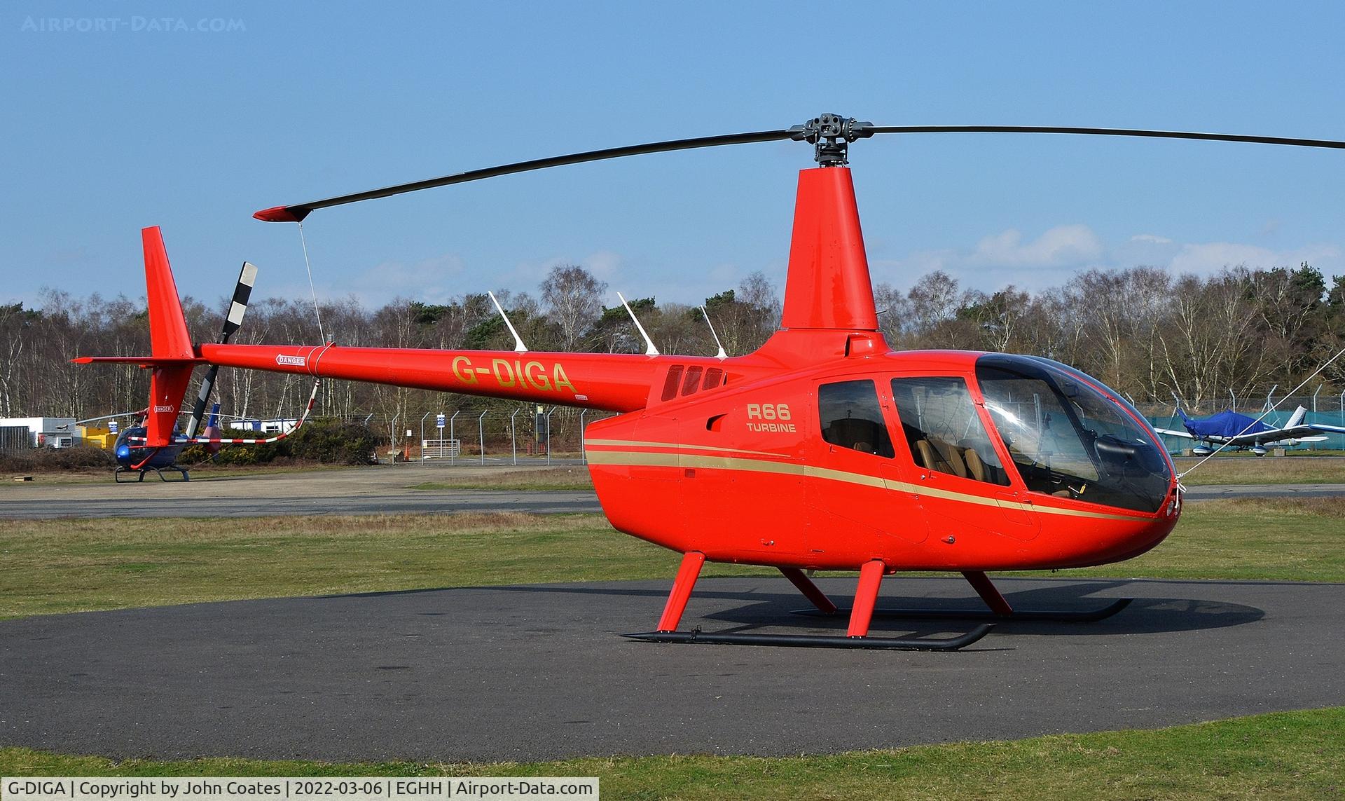 G-DIGA, 2011 Robinson R66 Turbine C/N 0031, Parked at Bliss Aviation