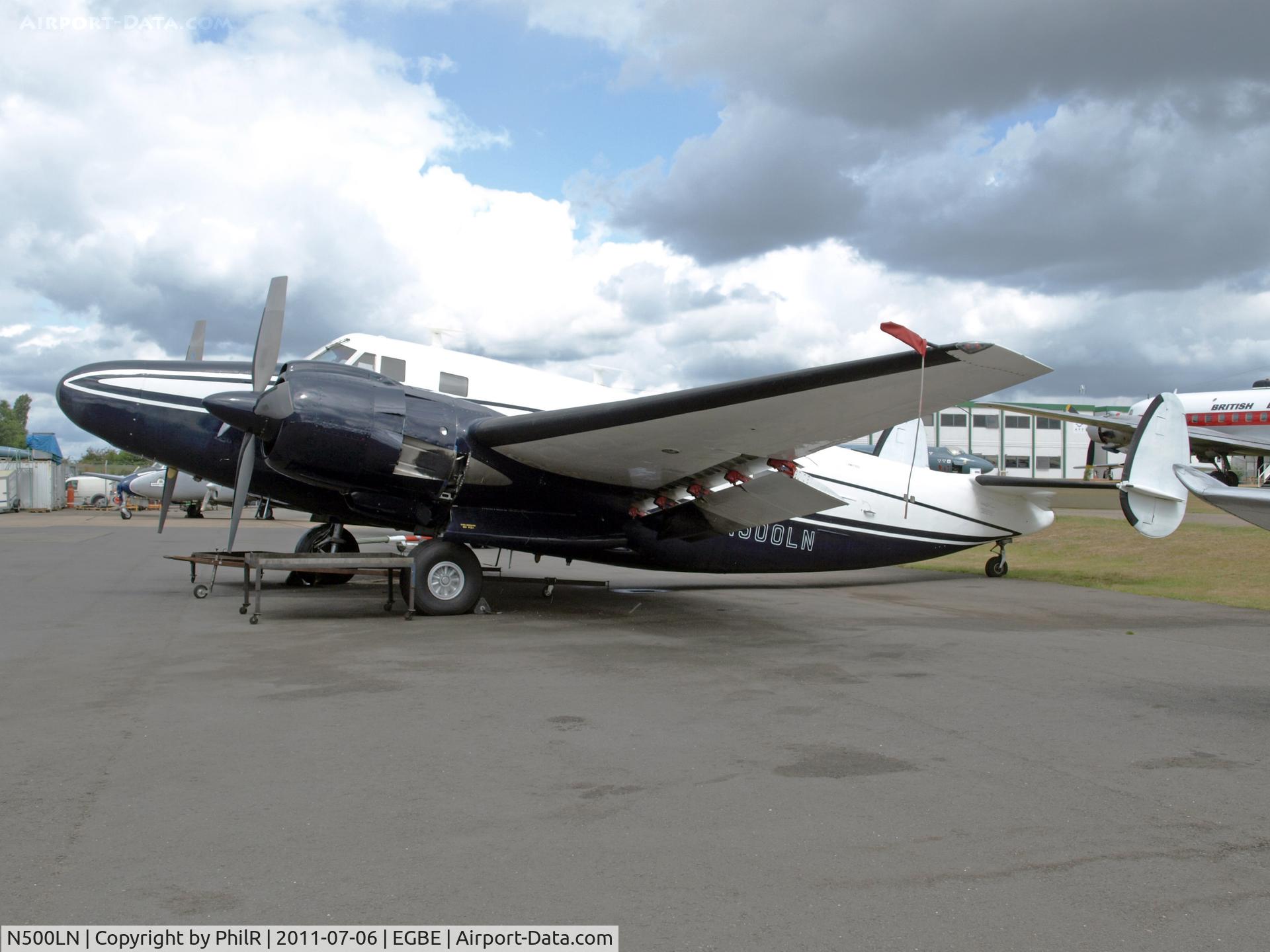 N500LN, 1960 Howard (Lockheed) 500 (PV-1/B-34 Ventura) C/N 5560/49, Seen outside of the Classic Collection hangar at Baginton