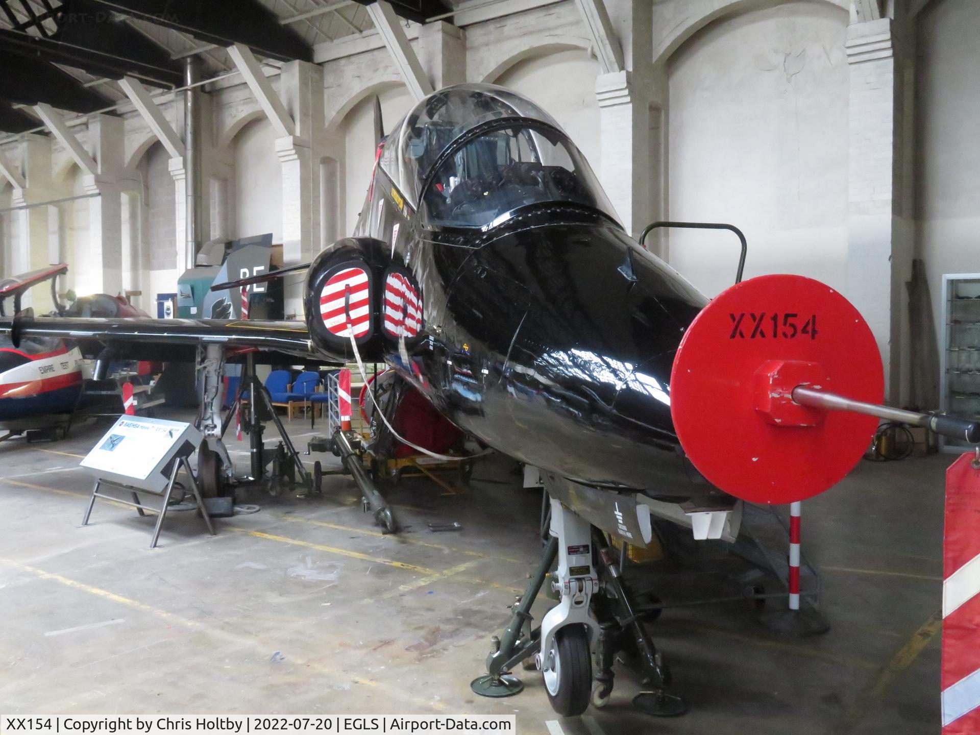 XX154, 1974 Hawker Siddeley Hawk T.1 C/N 001/312001, Hawk T.1 preserved at Old Sarum as part of the Boscombe Down Aircraft Collection