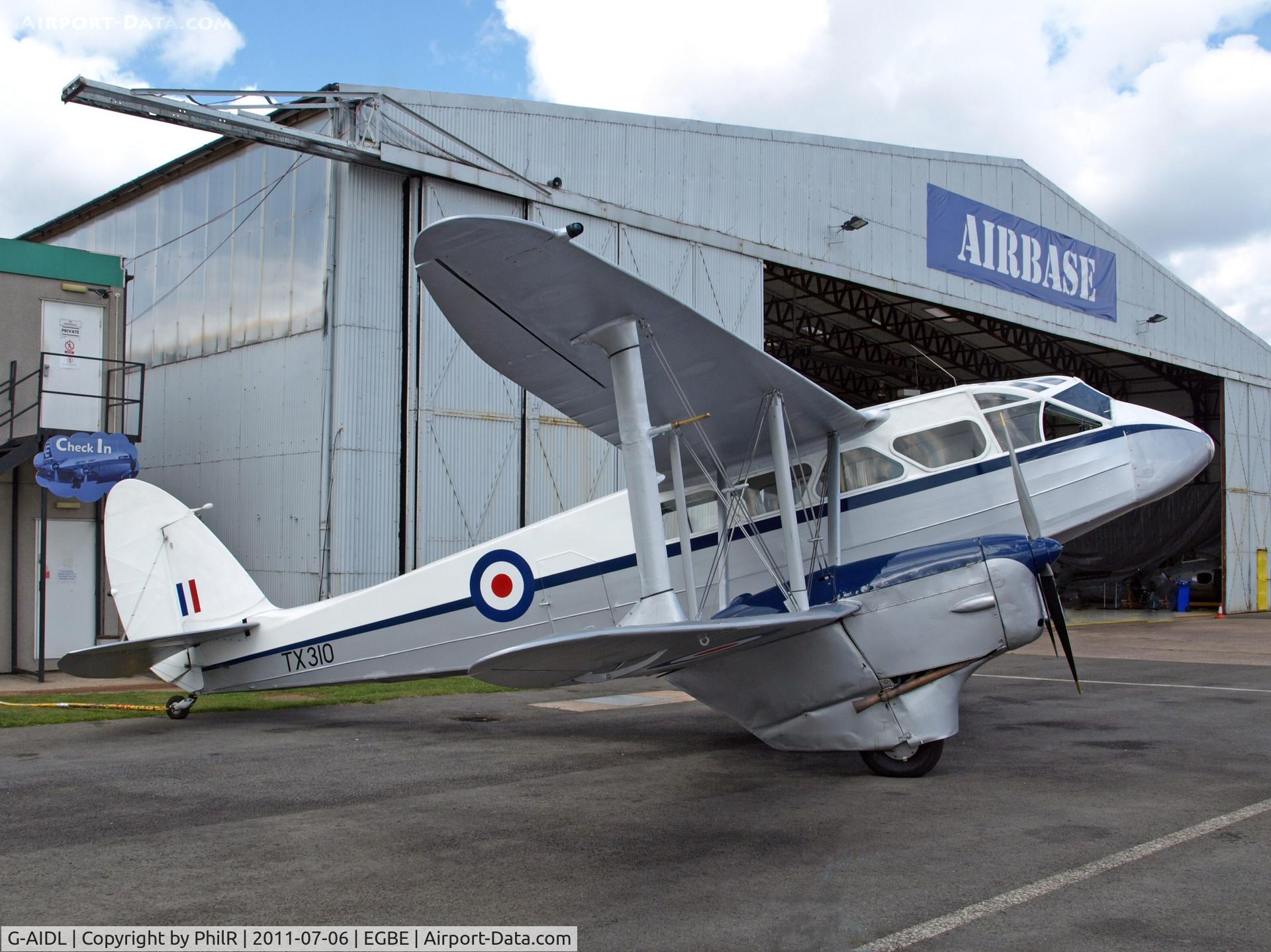 G-AIDL, 1946 De Havilland DH-89A Dominie/Dragon Rapide 6 C/N 6968, Seen here as part of the Classic Collection at Baginton but now operating out of Duxford.