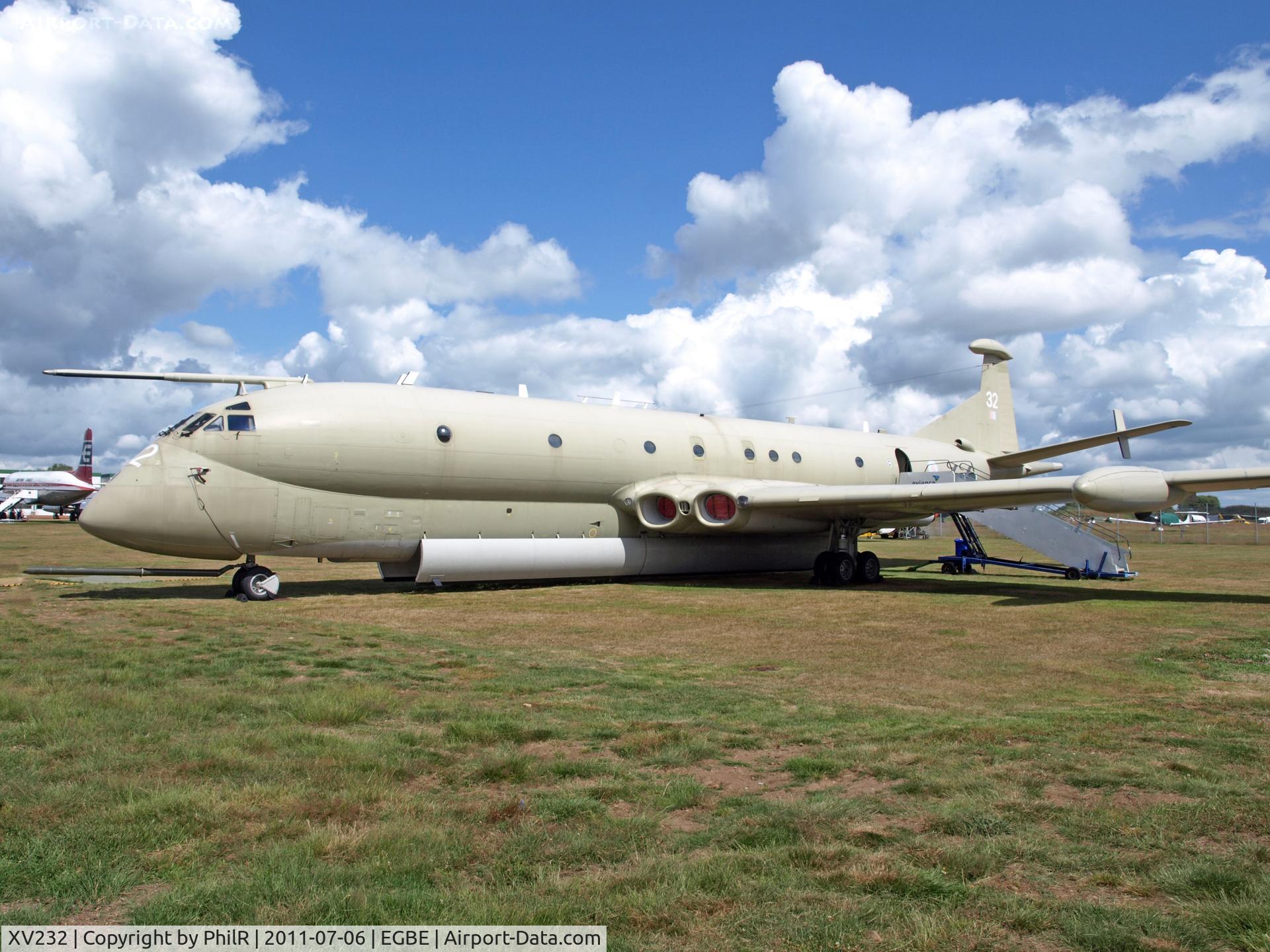 XV232, Hawker Siddeley Nimrod MR.2 C/N 8007, For ground display post RAF service at Baginton.