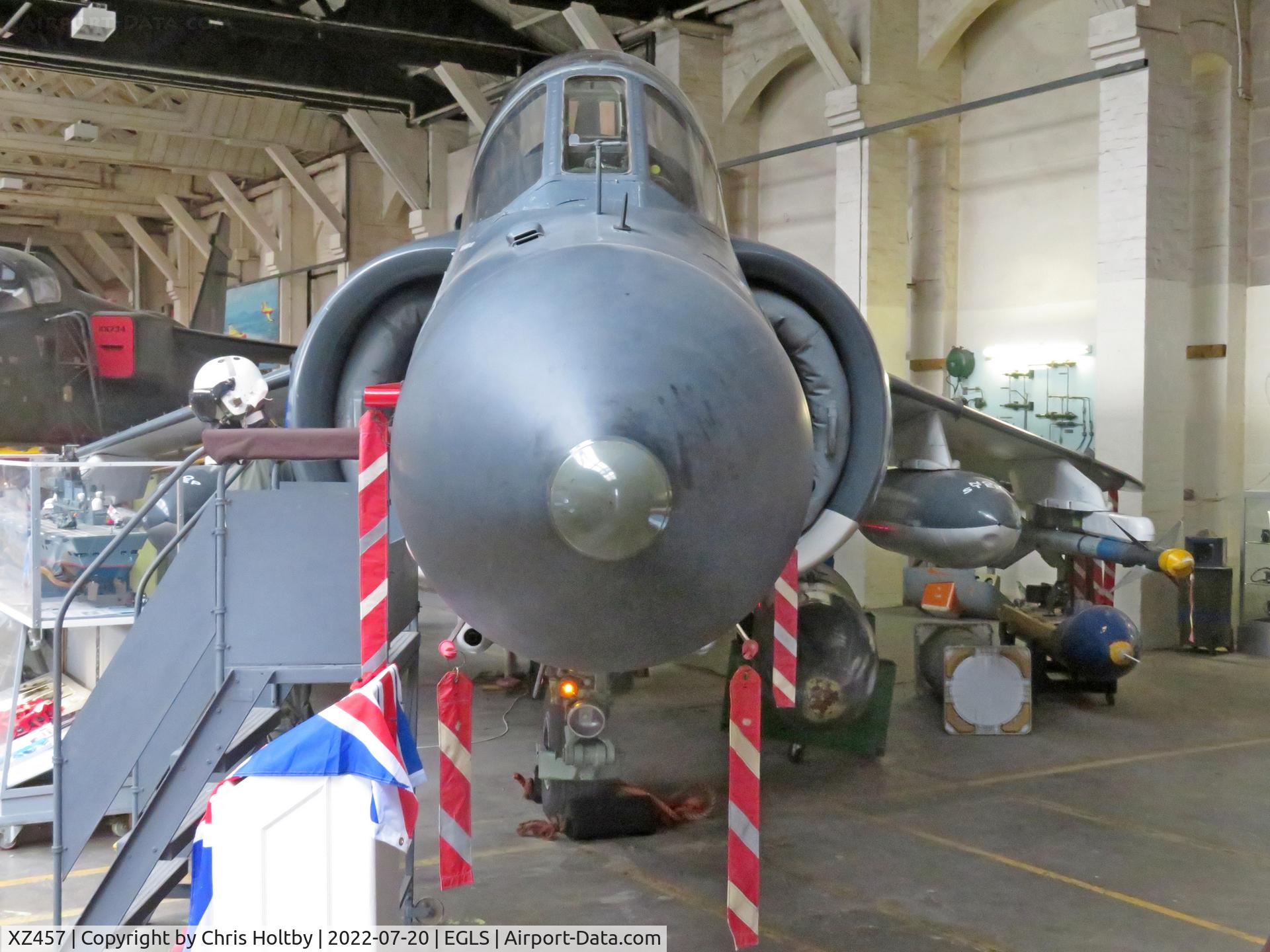 XZ457, 1979 British Aerospace Sea Harrier FRS.1 C/N 41H-912011, Preserved at the Boscombe Down Collection at Old Sarum, Wilts.