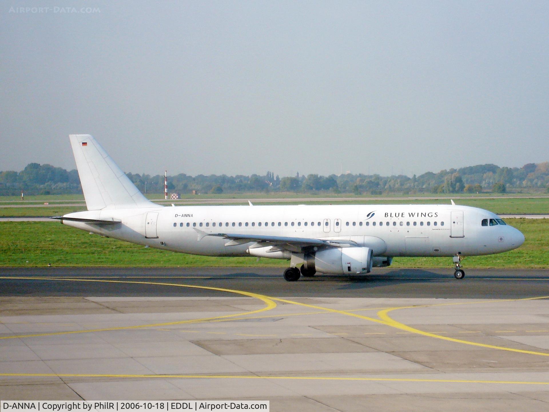 D-ANNA, 2007 Airbus A320-214 C/N 3289, Taxying at Dusseldorf