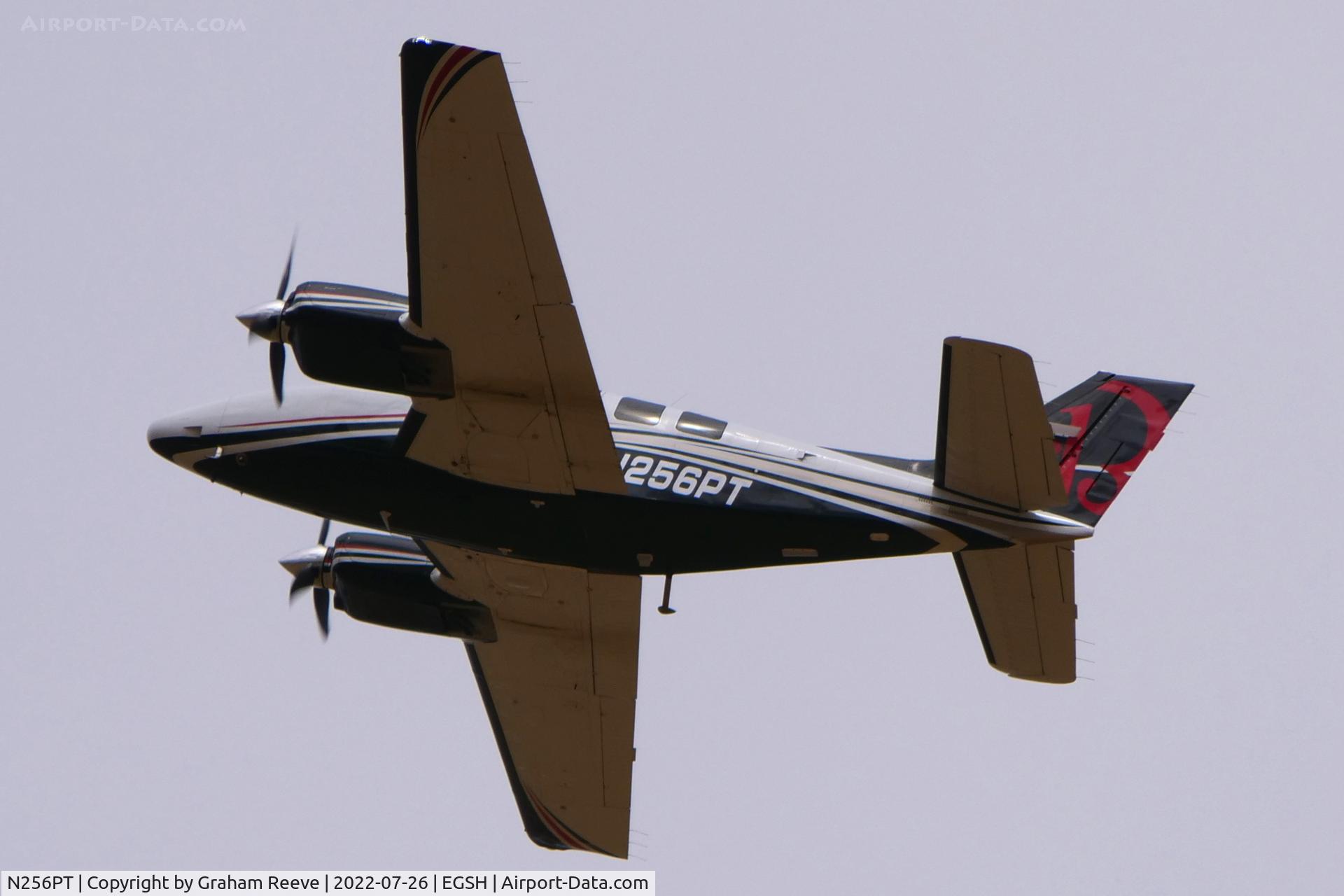 N256PT, Hawker Beechcraft Corp G58 Baron C/N TH-2350, Departing from Norwich.