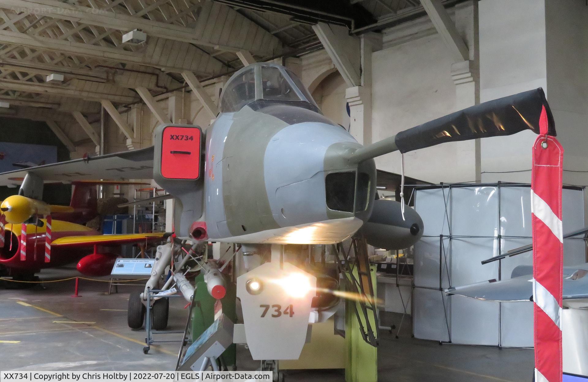 XX734, 1974 Sepecat Jaguar GR.1 C/N S.31, Preserved and displayed at Old Sarum as part of the BDAC Wilts.
