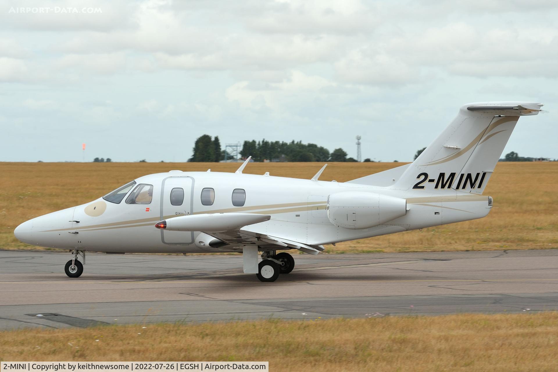 2-MINI, 2008 Eclipse Aviation Corp EA500 C/N 000198, Arriving at Norwich from Inverness.