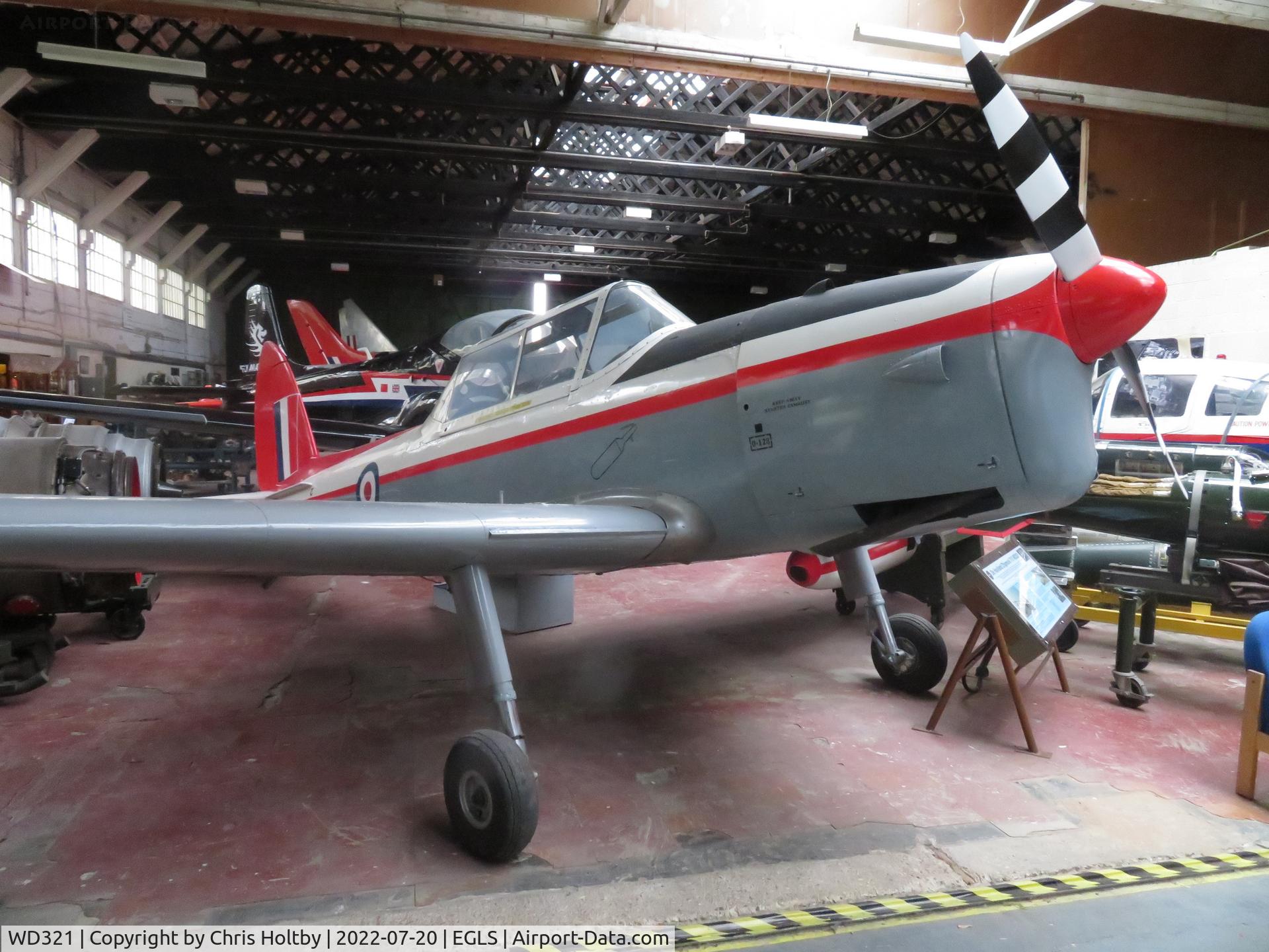 WD321, 1955 De Havilland DHC-1 Chipmunk 22 (Lycoming) C/N C1/0258, On display as part of the Boscombe Down Aviation Collection at Old Sarum, Wilts.