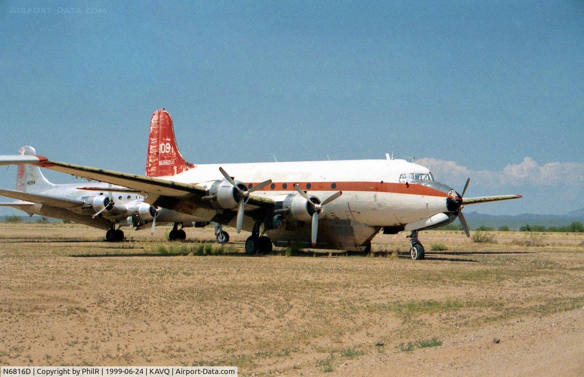 N6816D, 1944 Douglas C54D-DC (C-54E-20) C/N 27368, Water bomber parked at Avra Valley