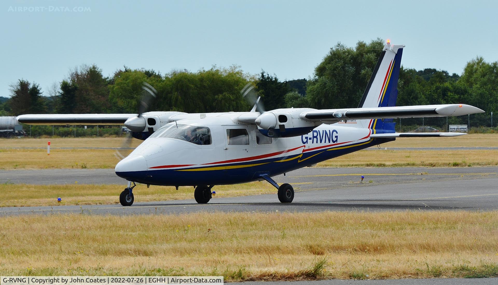 G-RVNG, 1977 Partenavia P-68B C/N 103, Taxiing on arrival
