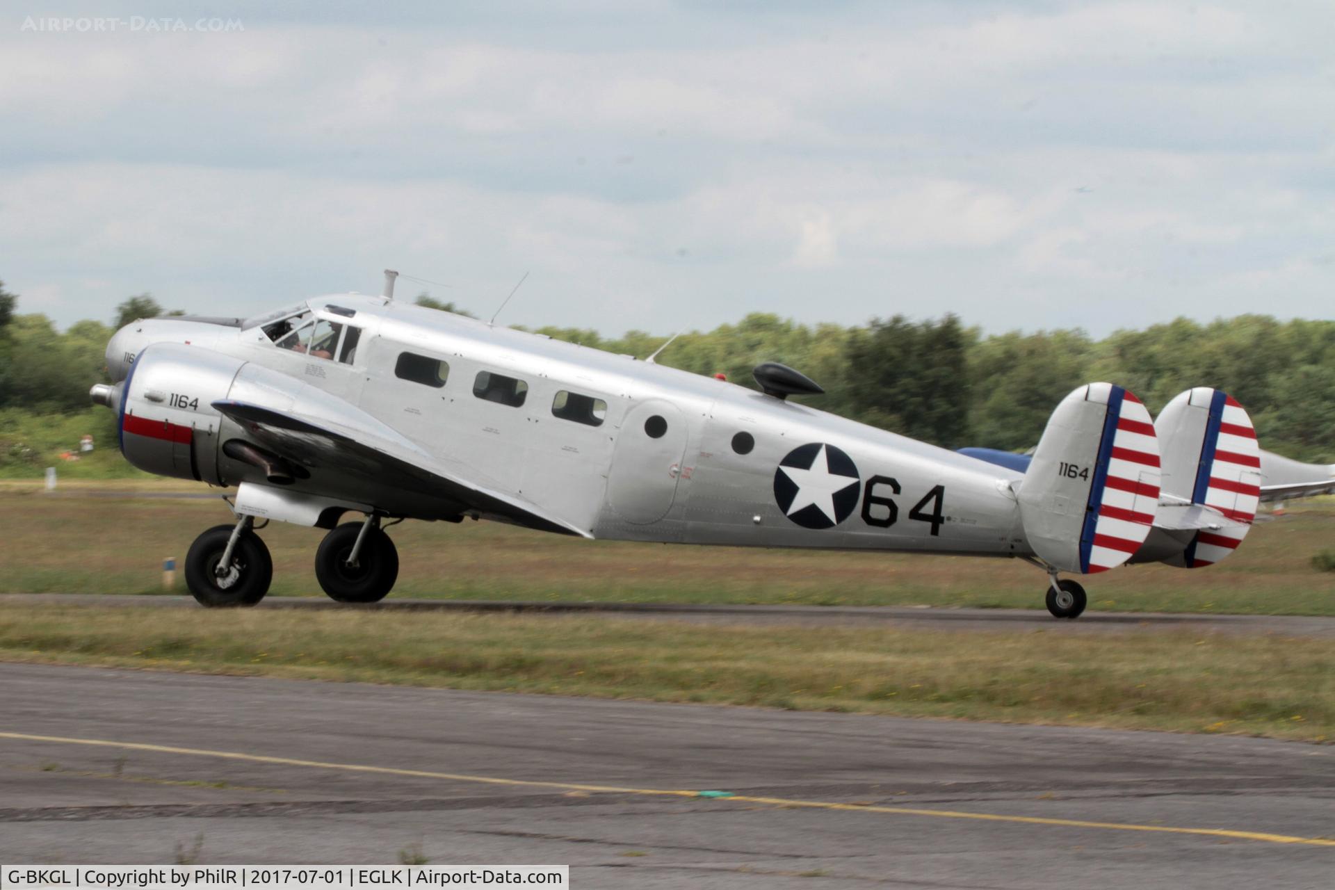 G-BKGL, 1952 Beech Expeditor 3TM C/N CA-164 (A-764), Attended the Blackbushe 75th Anniversary.