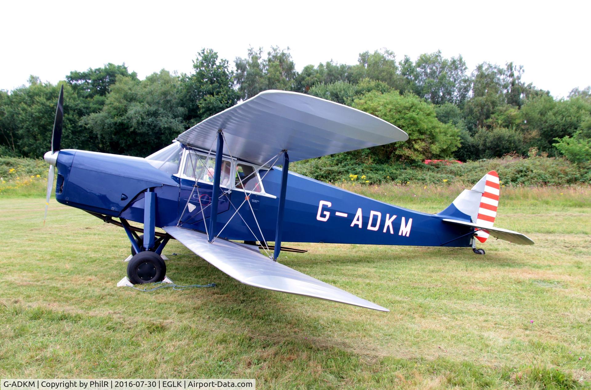 G-ADKM, 1935 De Havilland DH.87B Hornet Moth C/N 8037, Parked at Blackbushe