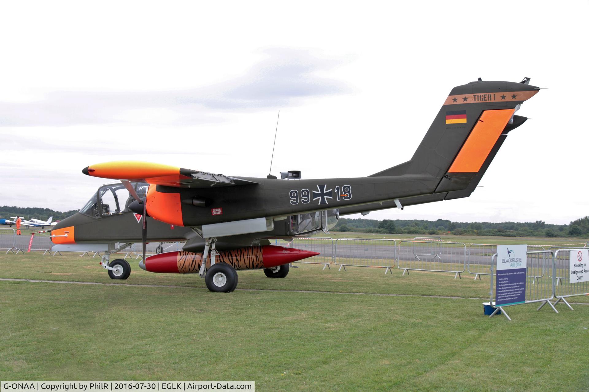 G-ONAA, 1971 North American OV-10B Bronco C/N 338-3, Ex Luftwaffe visitor.