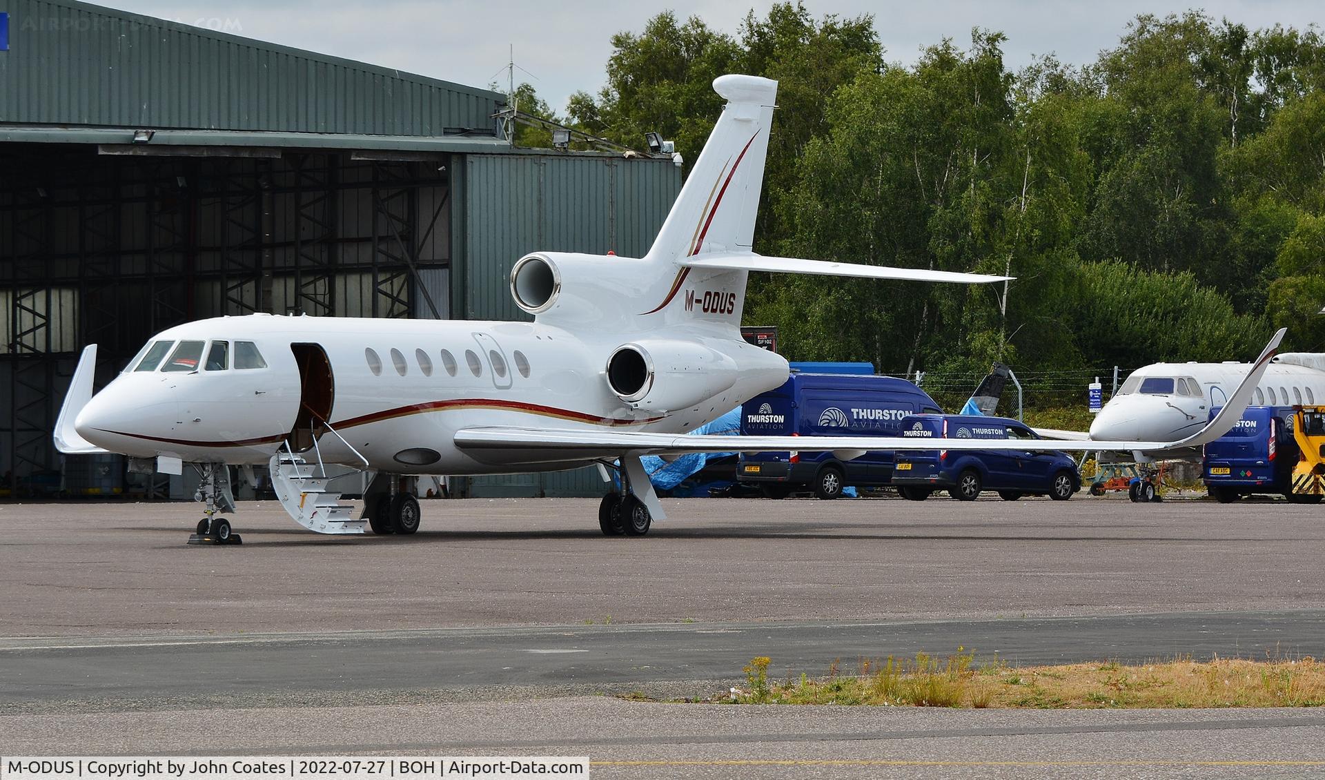 M-ODUS, 2000 Dassault Falcon 50EX C/N 286, Parked at Thurston Aviation
