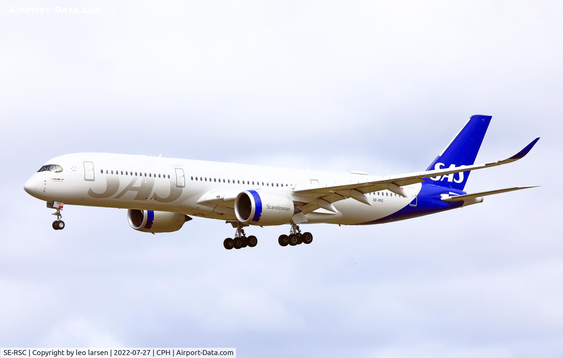SE-RSC, 2020 Airbus A350-941 C/N 391, Copenhagen 27.7.2022