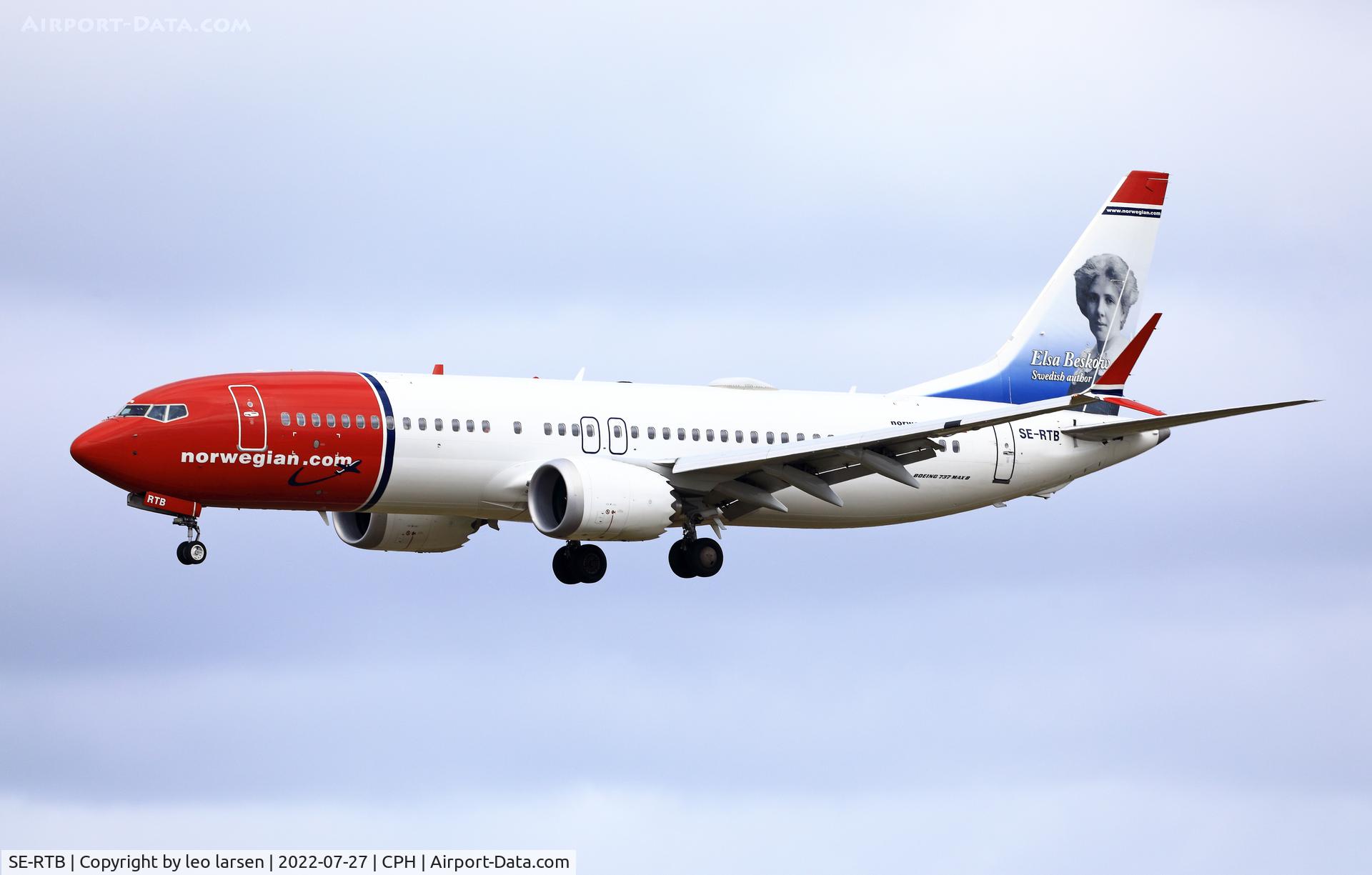SE-RTB, 2018 Boeing 737-8 MAX C/N 63972, Copenhagen 27.7.2022