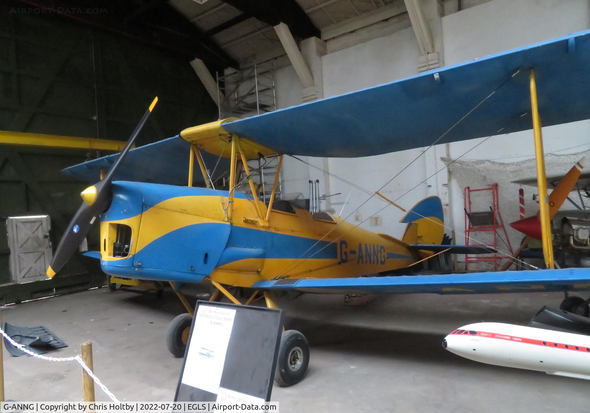 G-ANNG, 1942 De Havilland DH-82A Tiger Moth II C/N 85504, In the BDAC hangar at Old Sarum, Wilts.