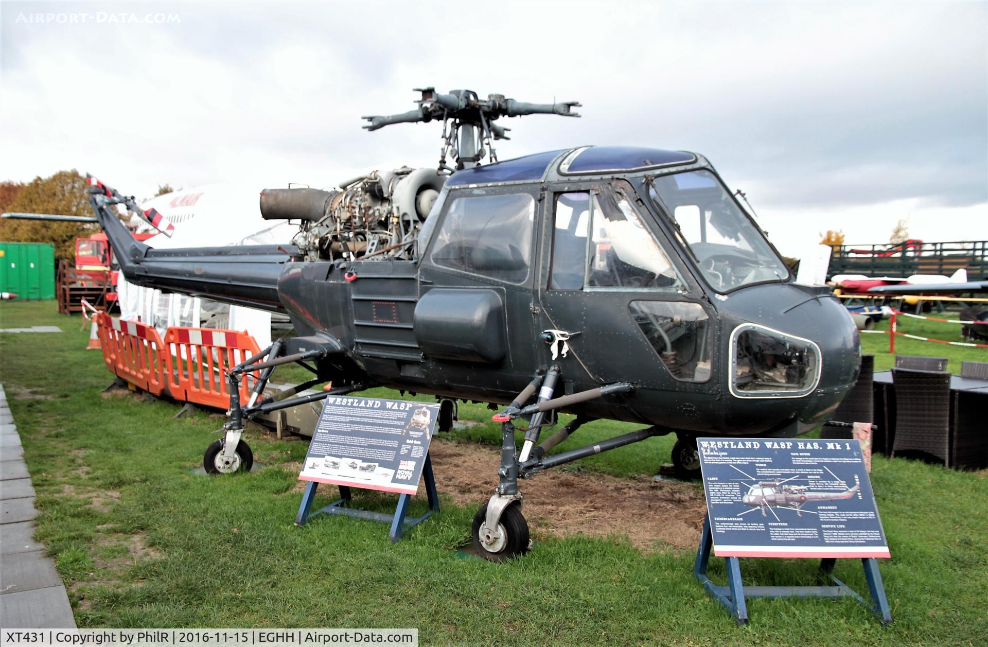 XT431, 1965 Westland Wasp HAS.1 C/N F9601, Exhibited at the Bournemouth Aviation Museum