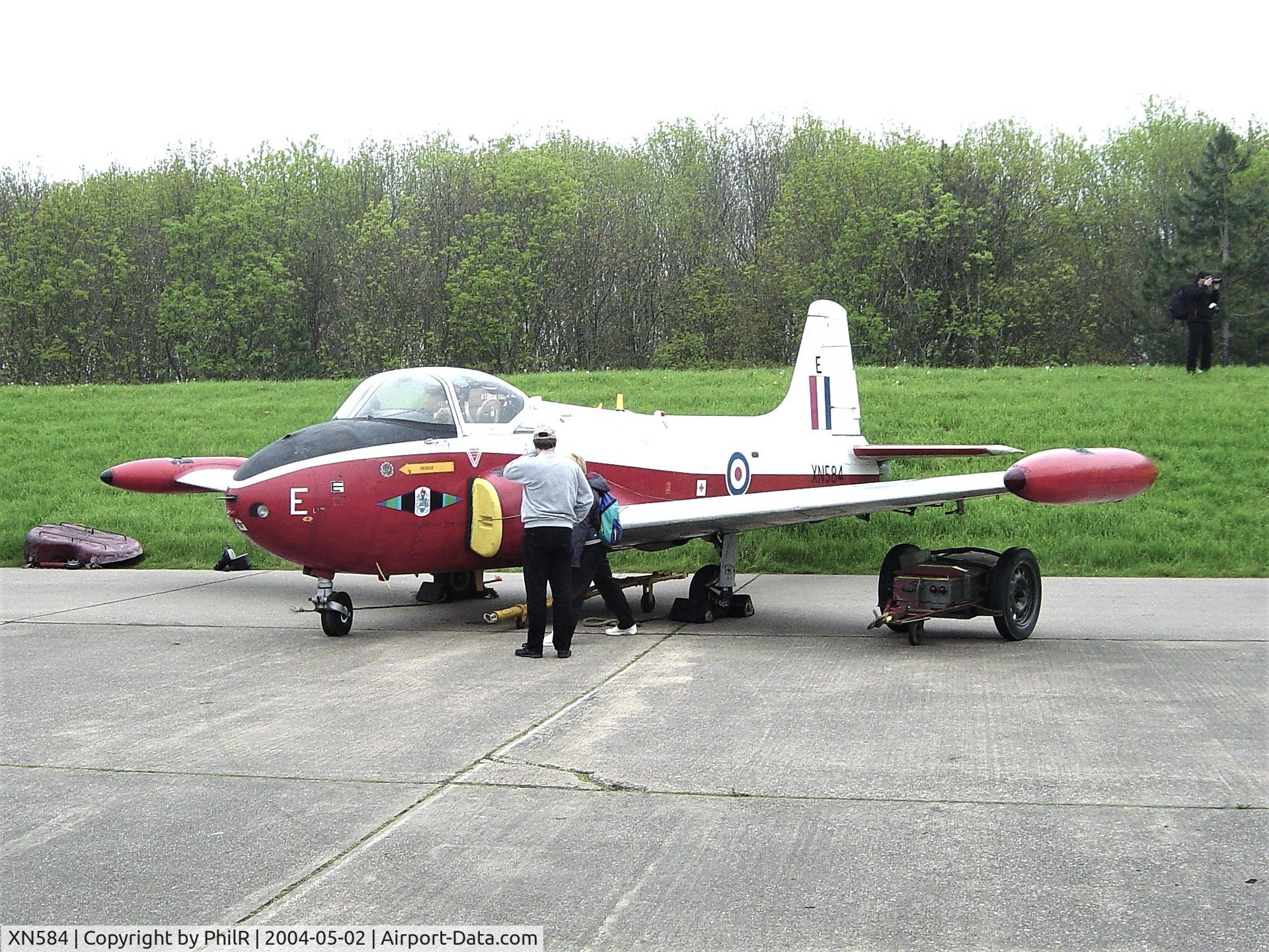 XN584, 1961 Hunting P-84 Jet Provost T.3A C/N PAC/W/11826, On display at the May 2004 Bruntingthorpe Open Day, alas no more.