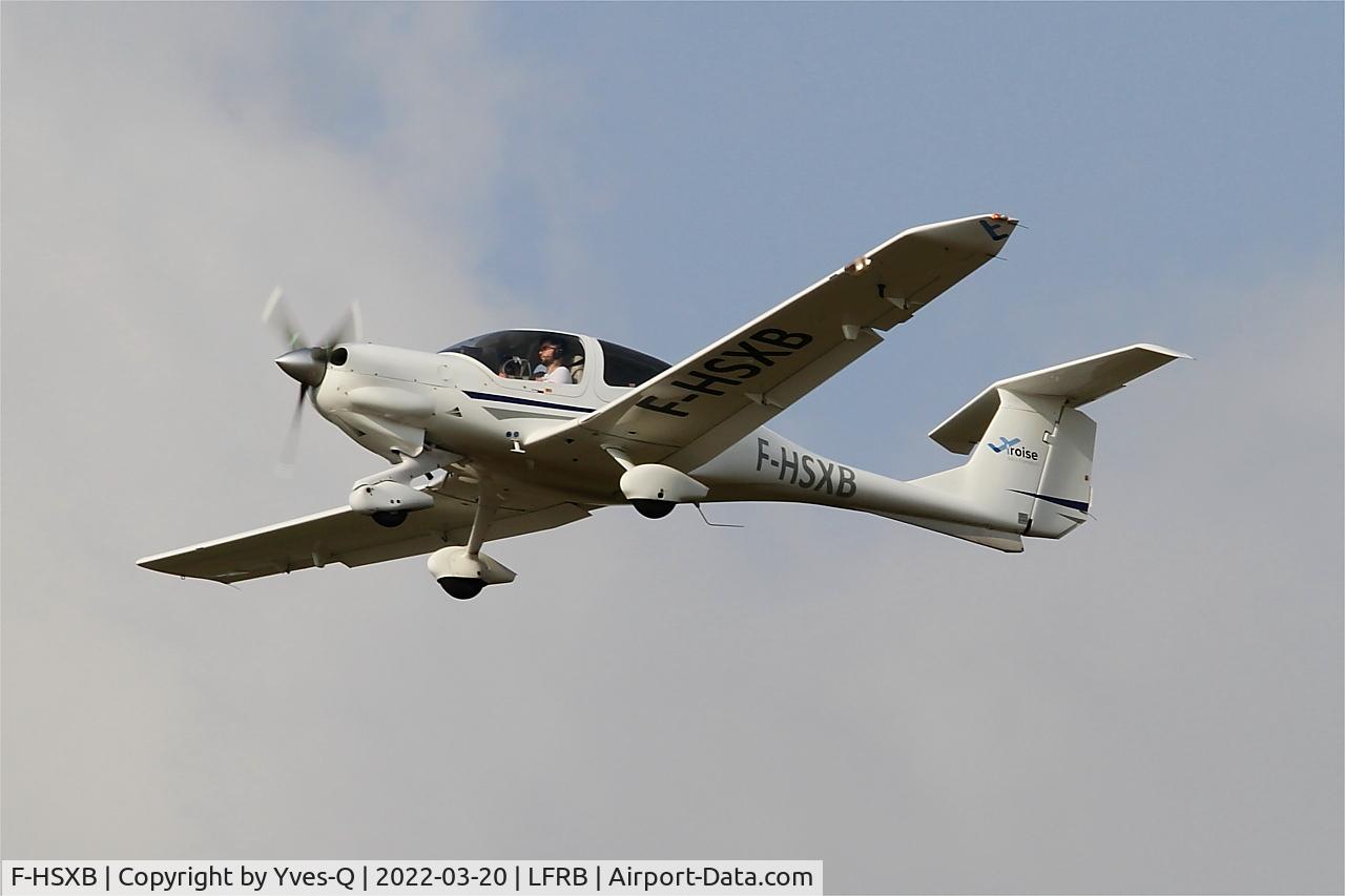 F-HSXB, 2003 Diamond DA-40D Diamond Star C/N D4.079, Diamond DA-40D Diamond Star, Take off Rwy 25L, Brest-Bretagne Airport (LFRB-BES)