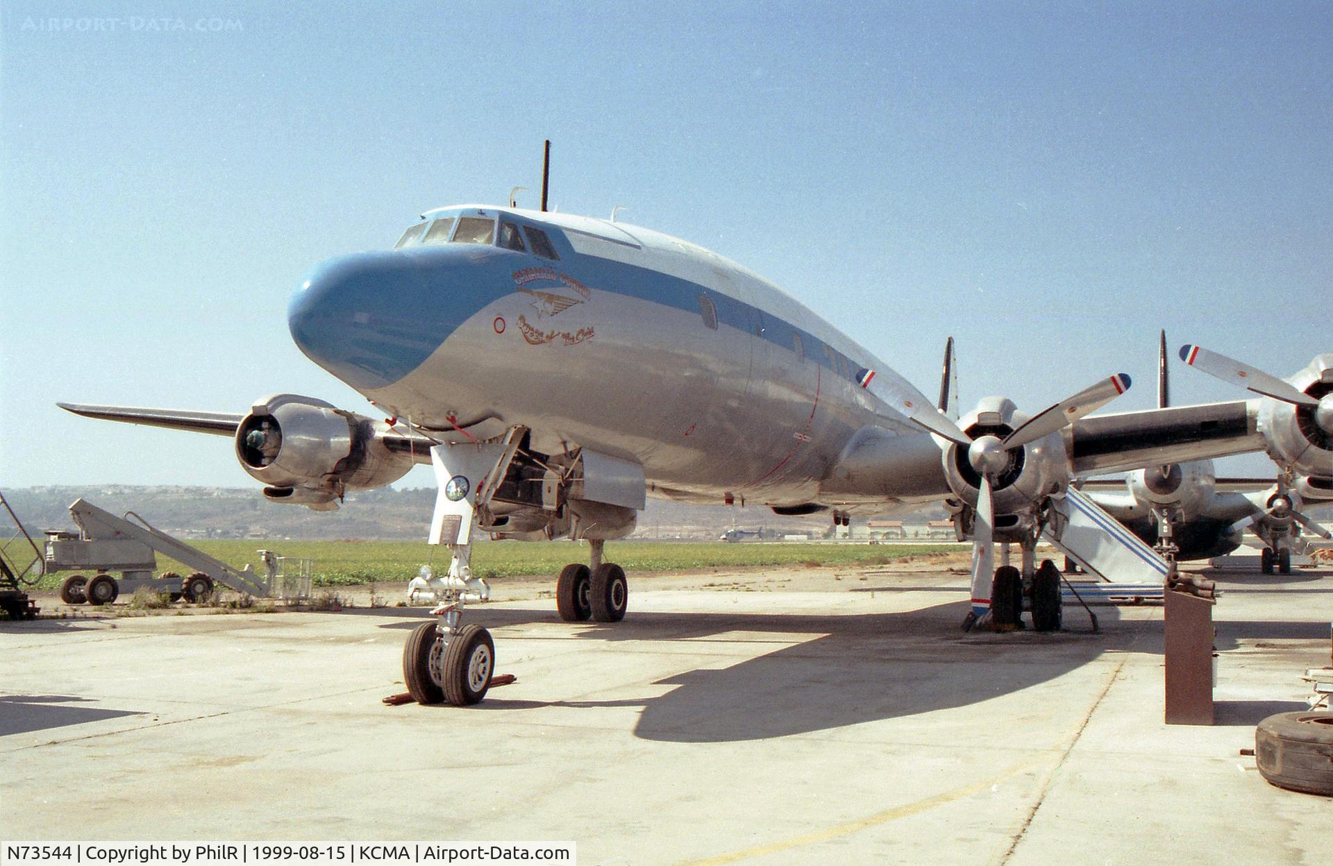N73544, 1955 Lockheed C-121C Super Constellation (L-1049F) C/N 1049F-4175, Lockheed C-121 N73544 at Camarillo Ca