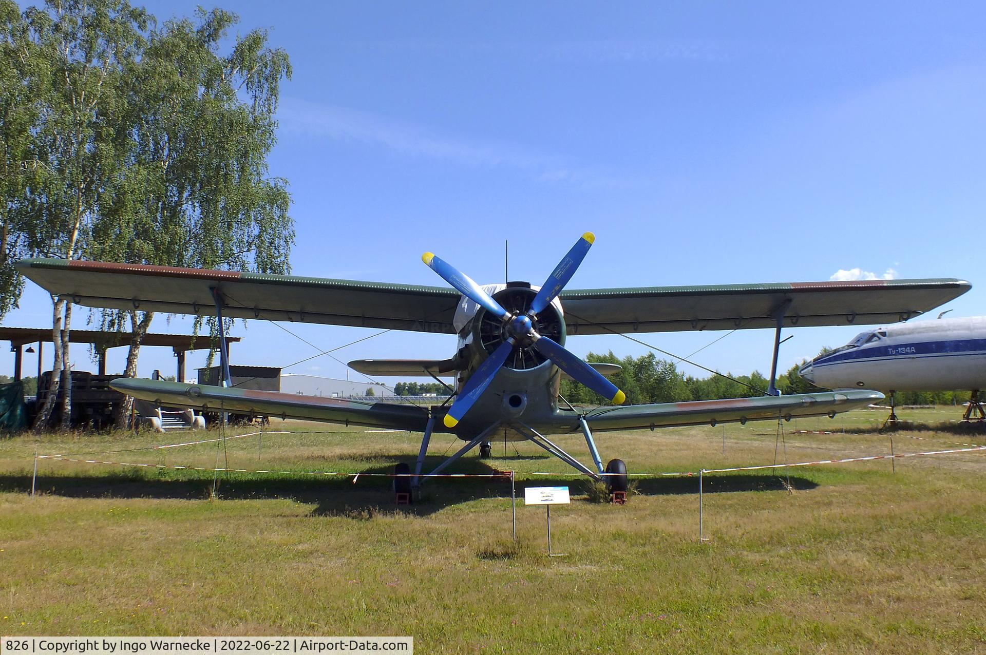 826, 1957 Antonov An-2T C/N 1 079 473 06, Antonov An-2T COLT at the Flugplatzmuseum Cottbus (Cottbus aviation museum)
