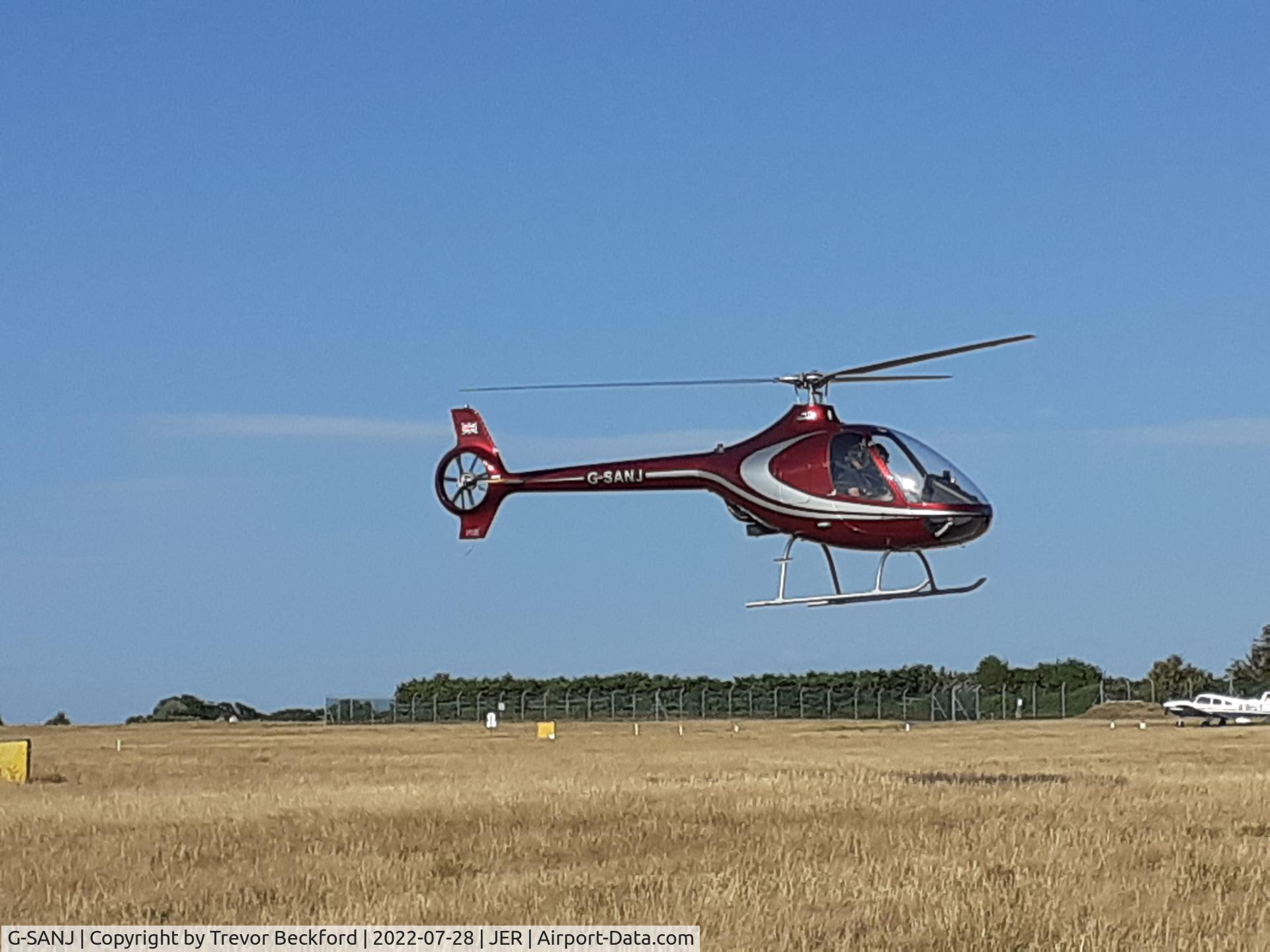 G-SANJ, 2019 Guimbal Cabri G2 C/N 1248, G-SANJ arrival Jersey from Le Havre