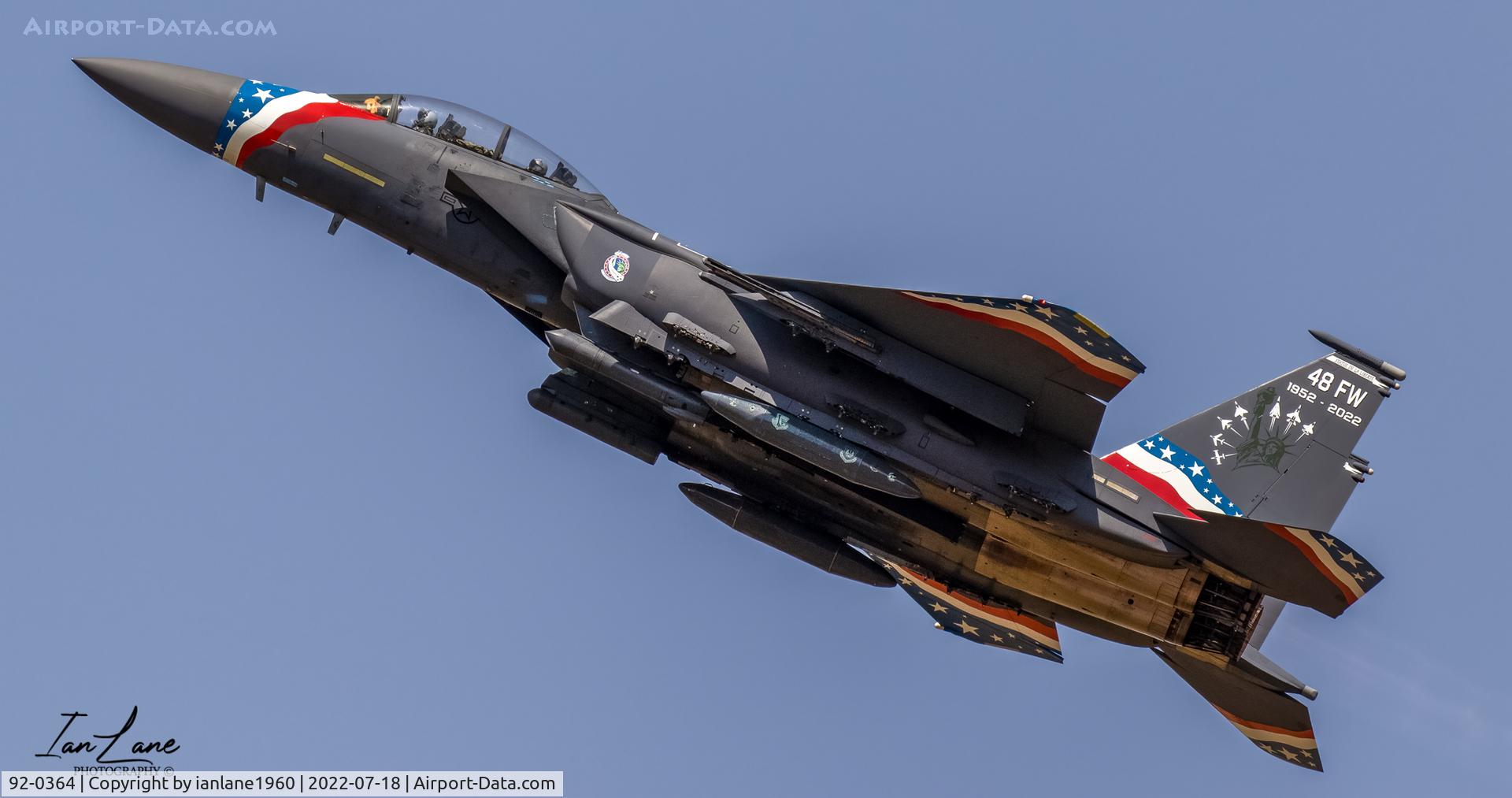 92-0364, 1992 McDonnell Douglas F-15E Strike Eagle C/N 1249/E207, 75th Anniversary Livery