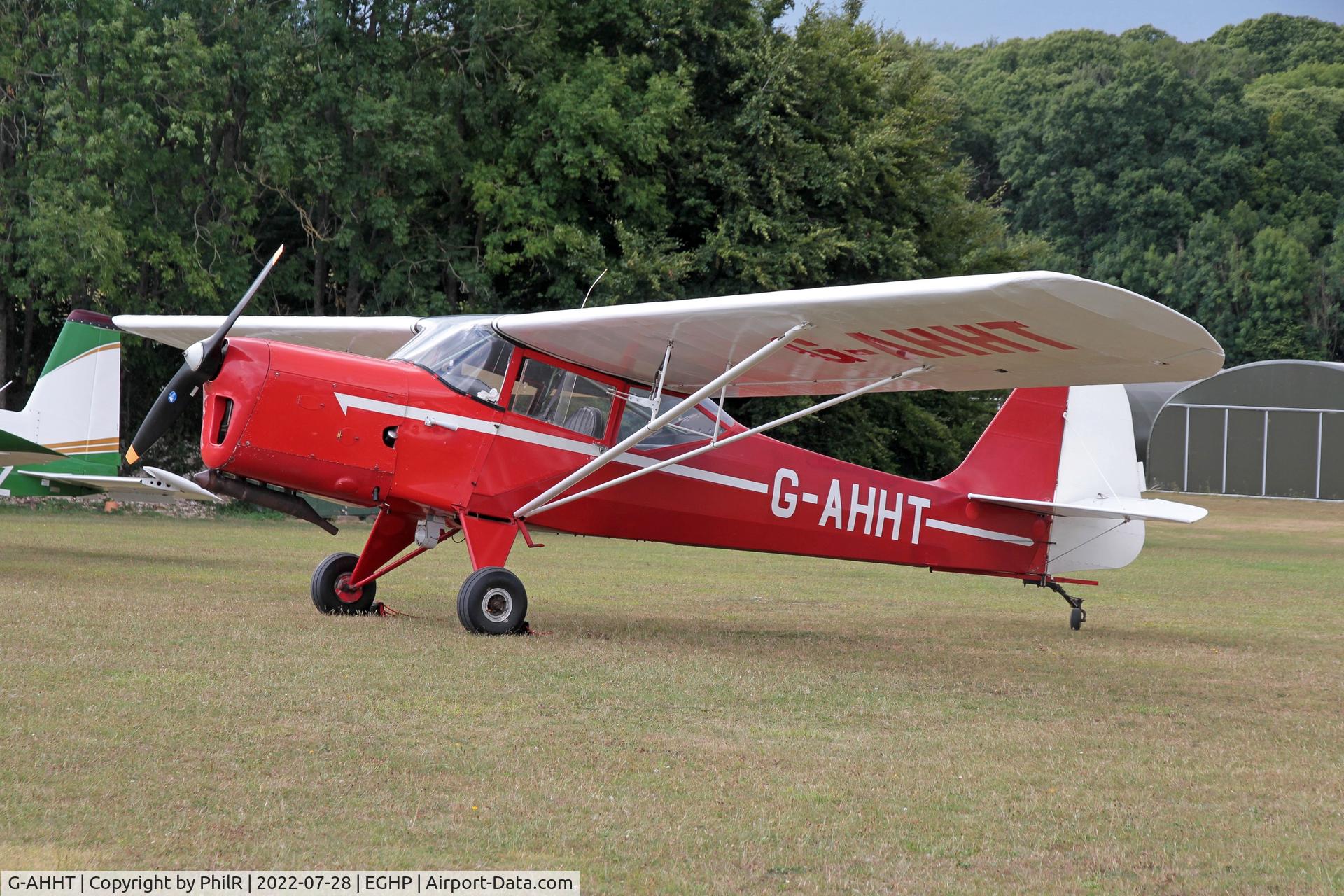 G-AHHT, 1946 Auster J-1N Alpha C/N 2022, G-AHHT 1946 Auster J1N Alpha at Popham fly in