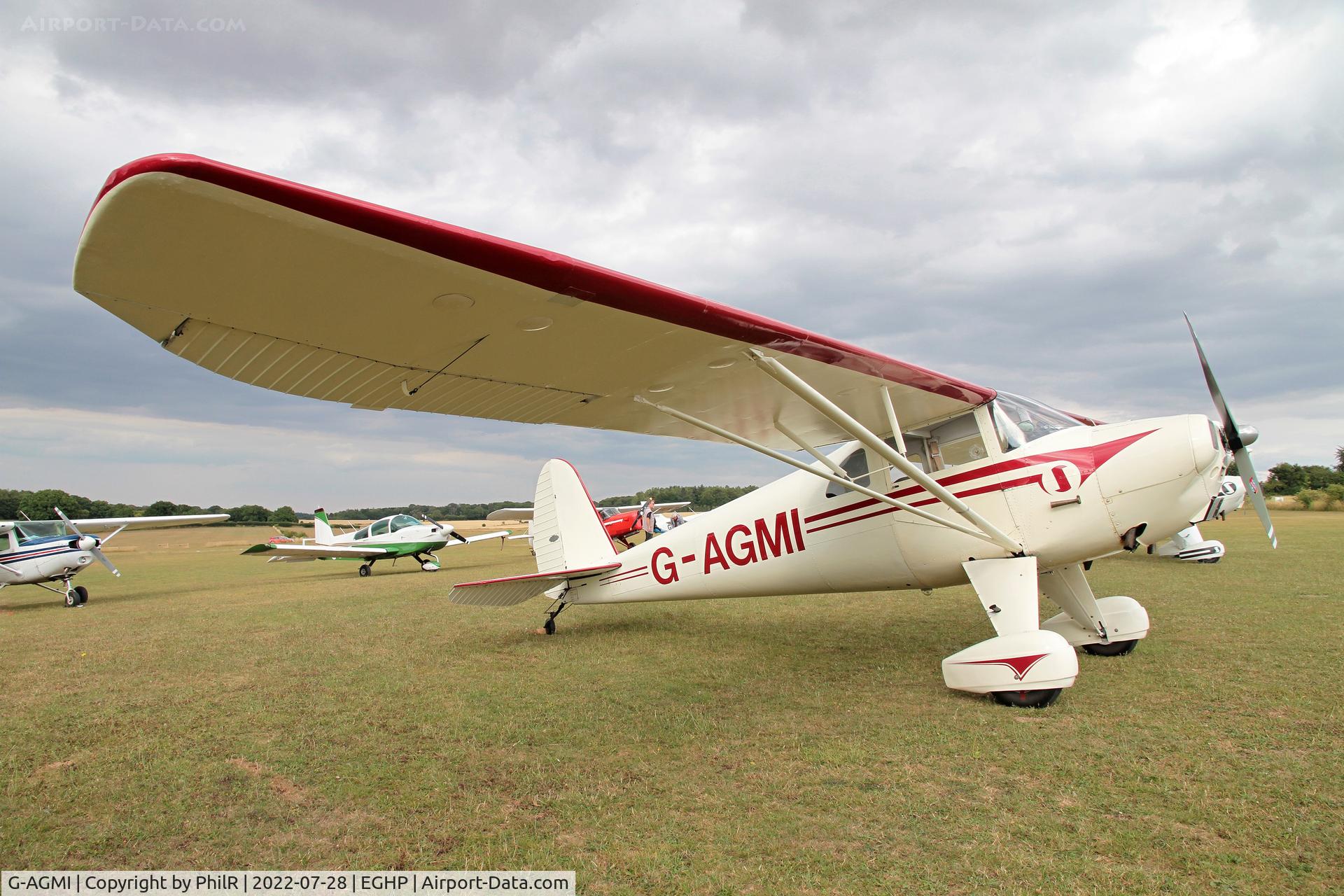 G-AGMI, 1941 Luscombe 8E Silvaire C/N 1569, G-AGMI 1941 Luscombe 8E Silvaire Deluxe at Popham fly in