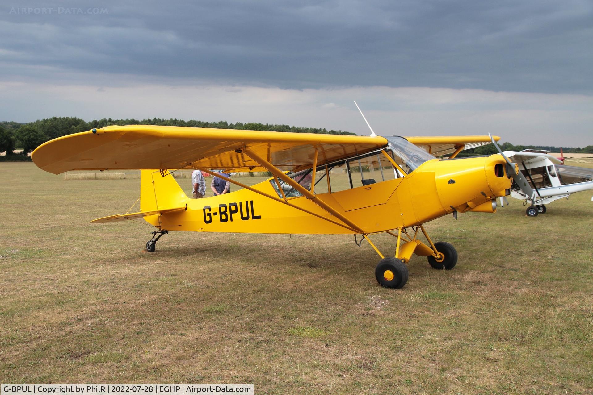G-BPUL, 1953 Piper L-18C Super Cub (PA-18-95) C/N 18-2517, G-BPUL 1953 Piper PA-18A-135 Super Cub at Popham fly in