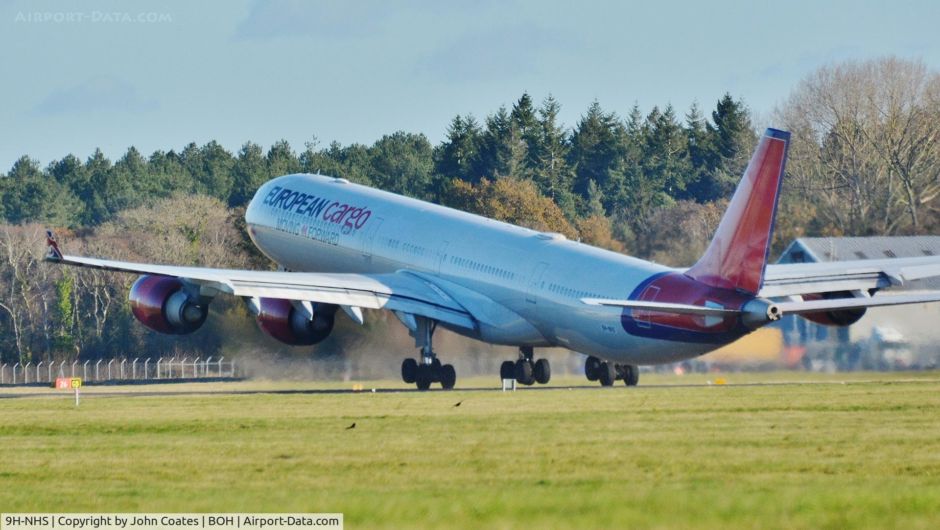 9H-NHS, 2006 Airbus A340-642 C/N 736, Lift off from  08 for another load of cargo