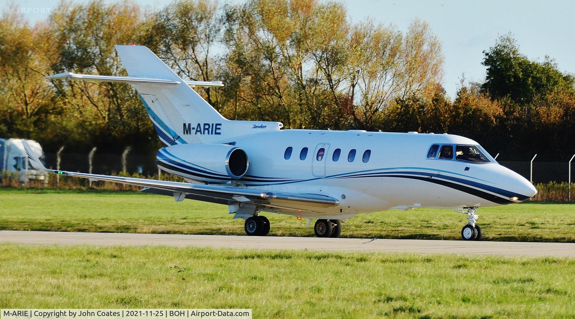 M-ARIE, 2002 Raytheon Hawker 800XP C/N 258600, Taxiing for departure