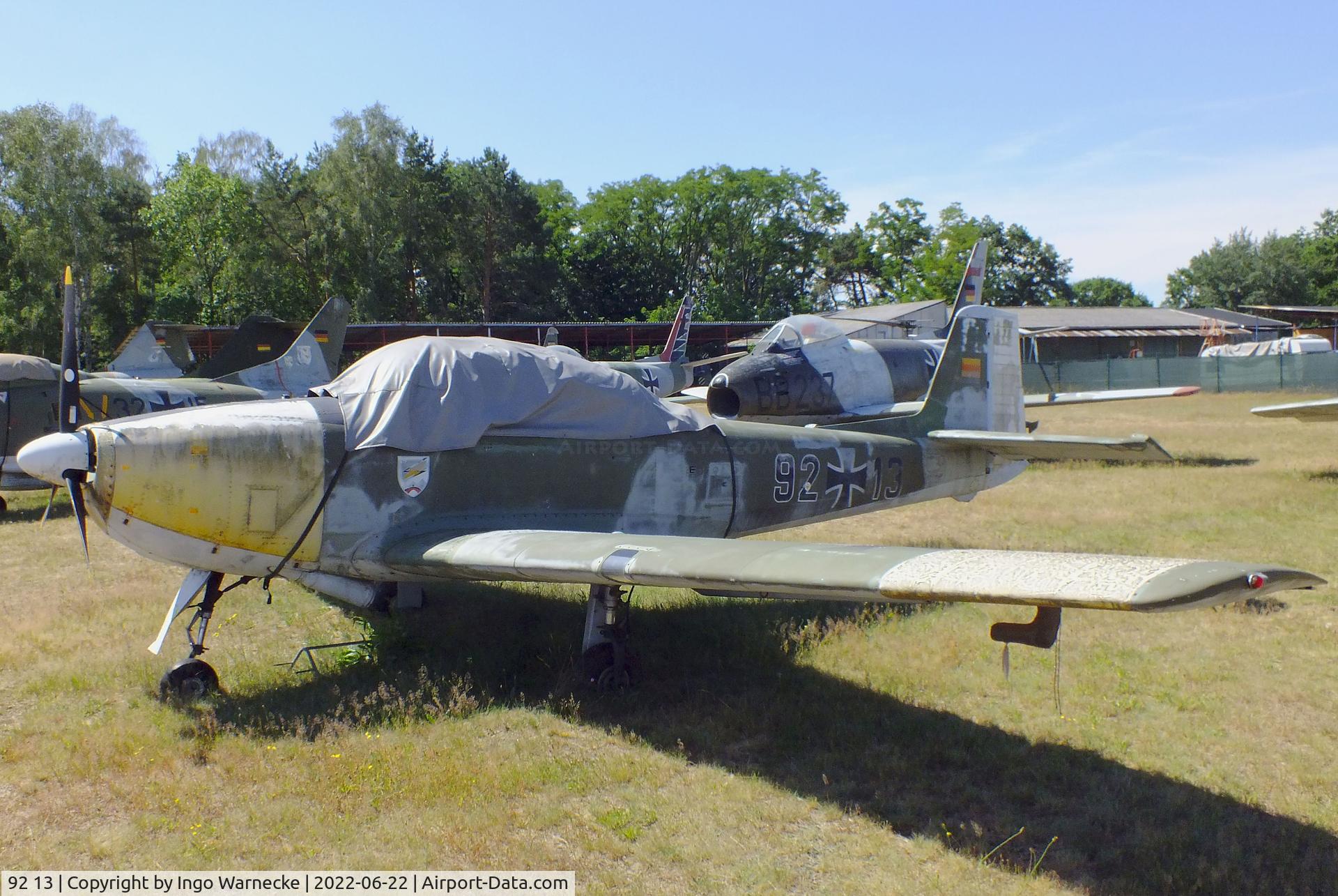 92 13, Piaggio P-149D C/N 309, Piaggio P.149D at the Flugplatzmuseum Cottbus (Cottbus airfield museum)