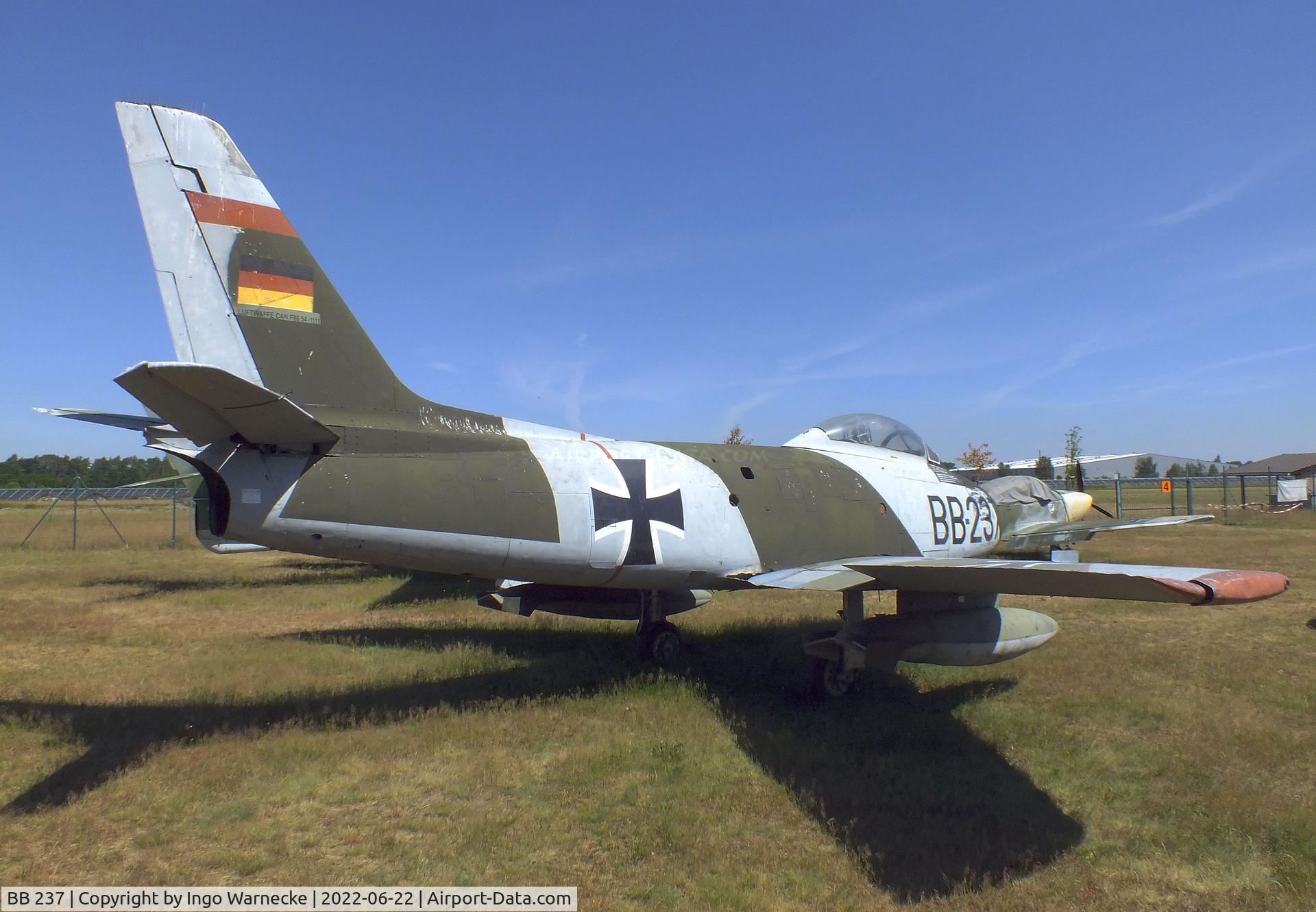 BB 237, Canadair CL-13A Sabre 5 C/N 1111, Canadair CL-13A Sabre 5 (F-86) at the Flugplatzmuseum Cottbus (Cottbus airfield museum)