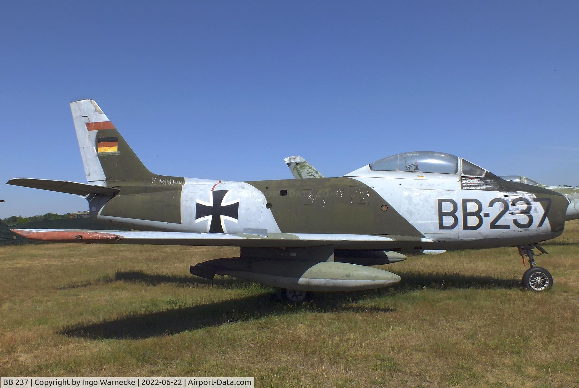 BB 237, Canadair CL-13A Sabre 5 C/N 1111, Canadair CL-13A Sabre 5 (F-86) at the Flugplatzmuseum Cottbus (Cottbus airfield museum)