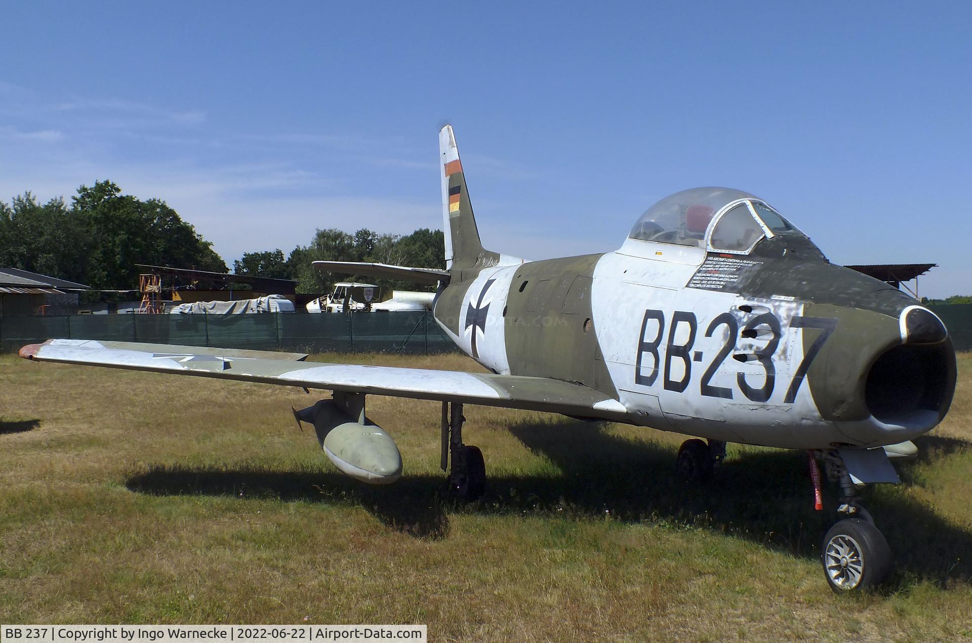 BB 237, Canadair CL-13A Sabre 5 C/N 1111, Canadair CL-13A Sabre 5 (F-86) at the Flugplatzmuseum Cottbus (Cottbus airfield museum)