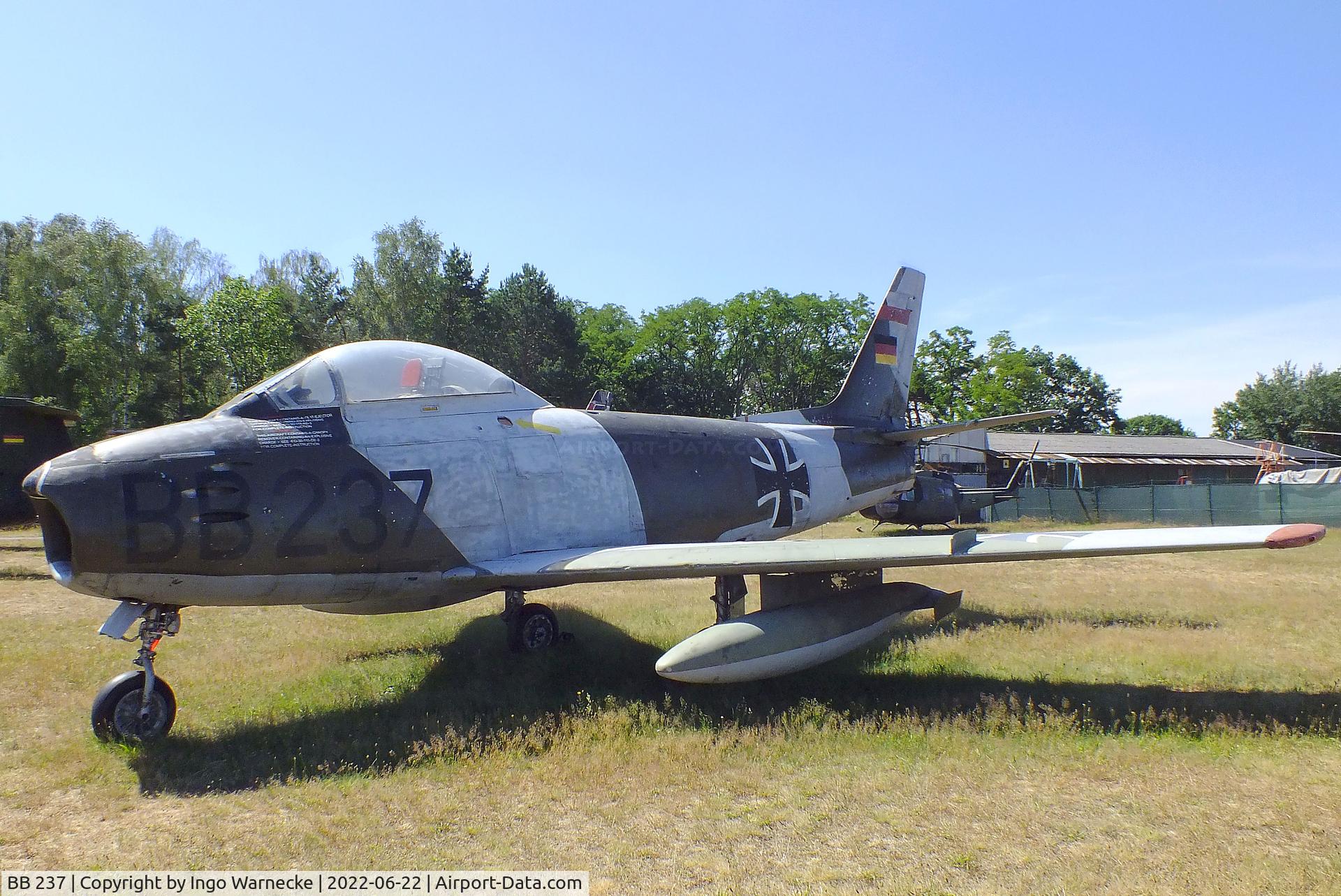 BB 237, Canadair CL-13A Sabre 5 C/N 1111, Canadair CL-13A Sabre 5 (F-86) at the Flugplatzmuseum Cottbus (Cottbus airfield museum)