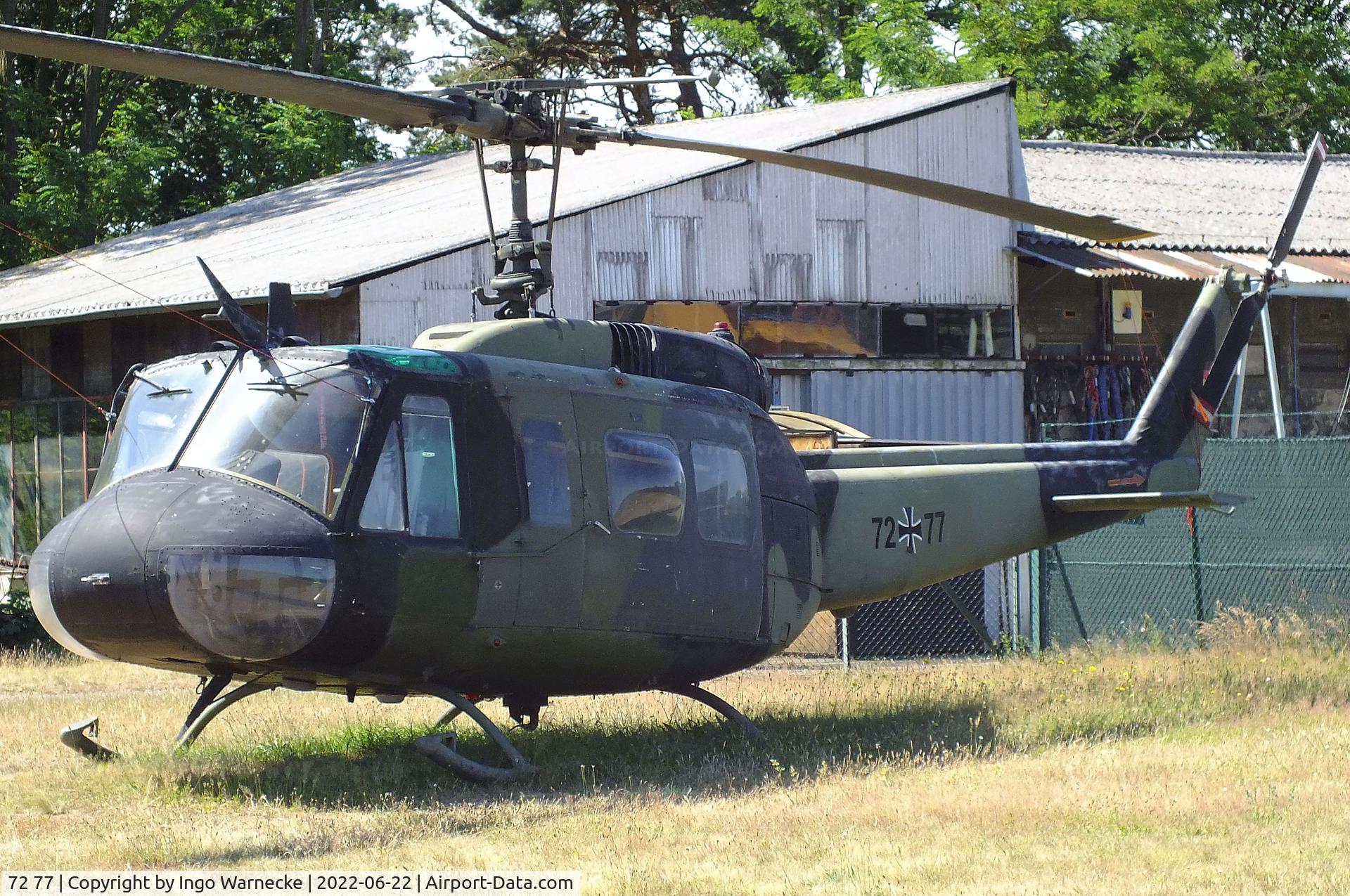 72 77, Bell (Dornier) UH-1D Iroquois (205) C/N 8397, Bell (Dornier) UH-1D Iroquois at the Flugplatzmuseum Cottbus (Cottbus airfield museum)