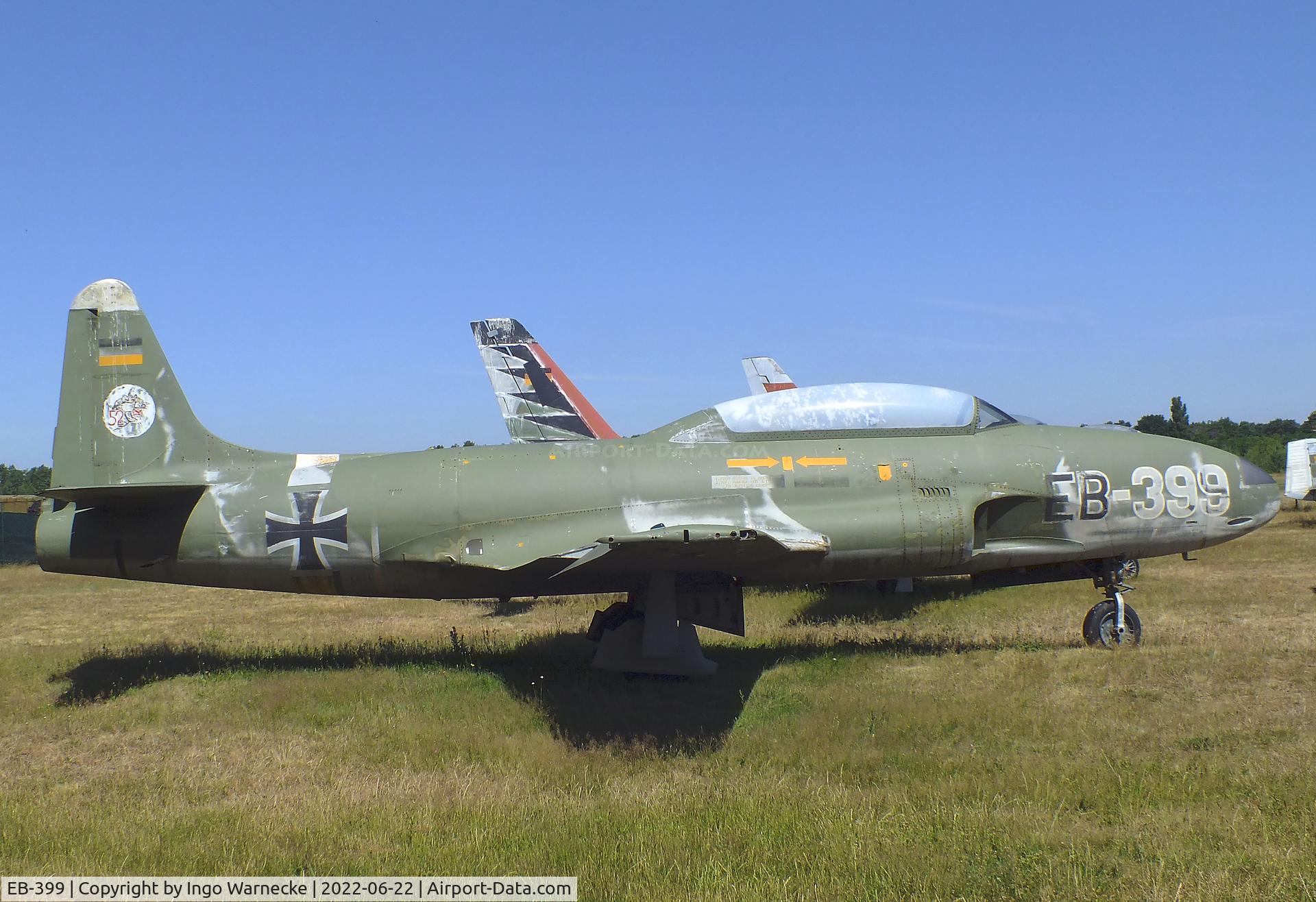 EB-399, Lockheed T-33A Shooting Star C/N 580-8960, Lockheed T-33A at the Flugplatzmuseum Cottbus (Cottbus airfield museum)