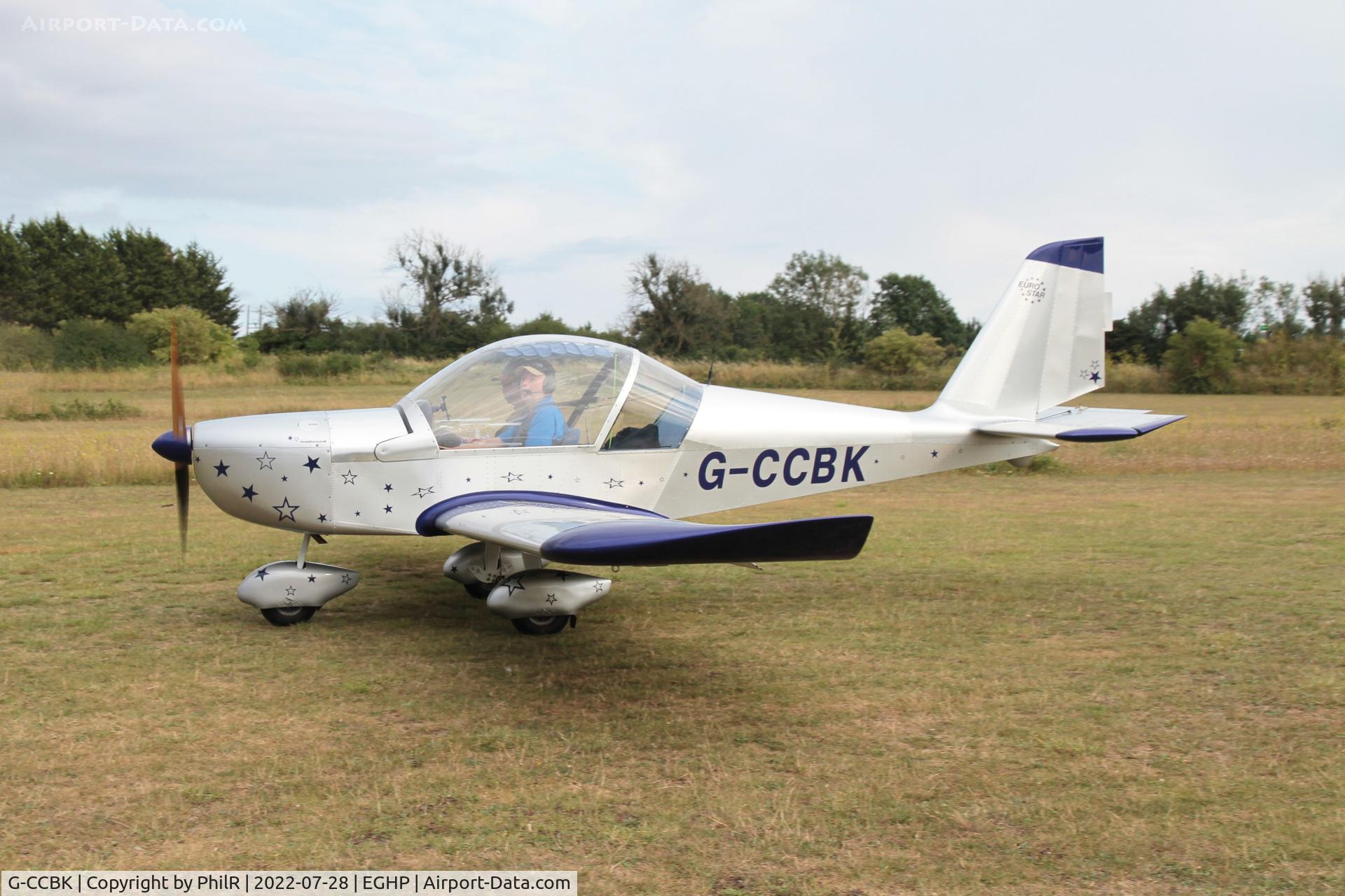 G-CCBK, 2003 Aerotechnik EV-97 Eurostar C/N PFA 315-14025, G-CCBK 2003 Aerotechnik EV-97 Eurostar Popham fly in