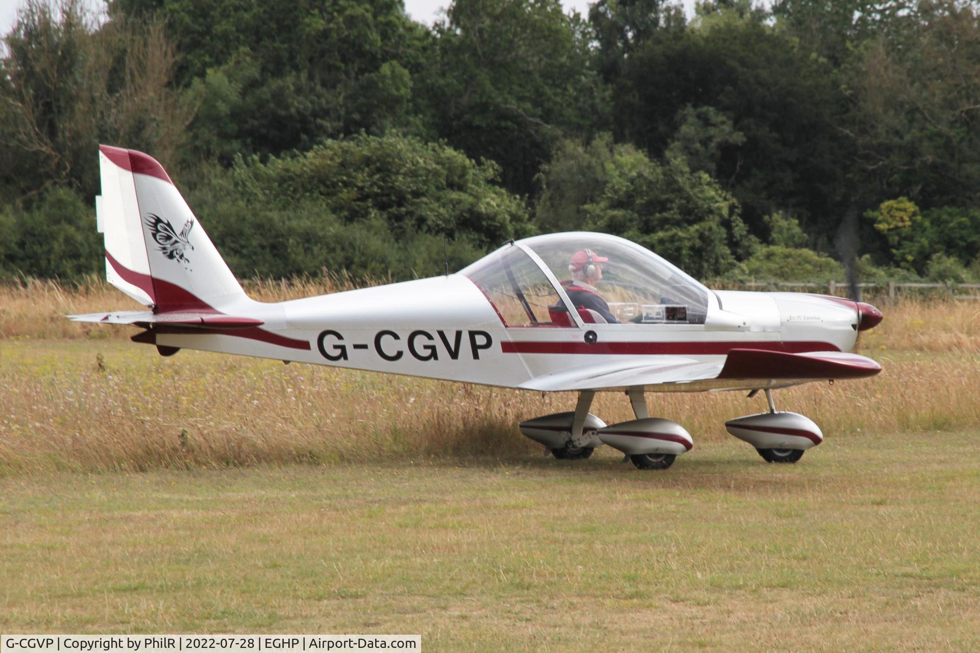 G-CGVP, 2011 Aerotechnik EV-97 Eurostar C/N LAA 315-15047, G-CGVP 2011 Aerotechnik EV-97 Eurostar Popham fly in