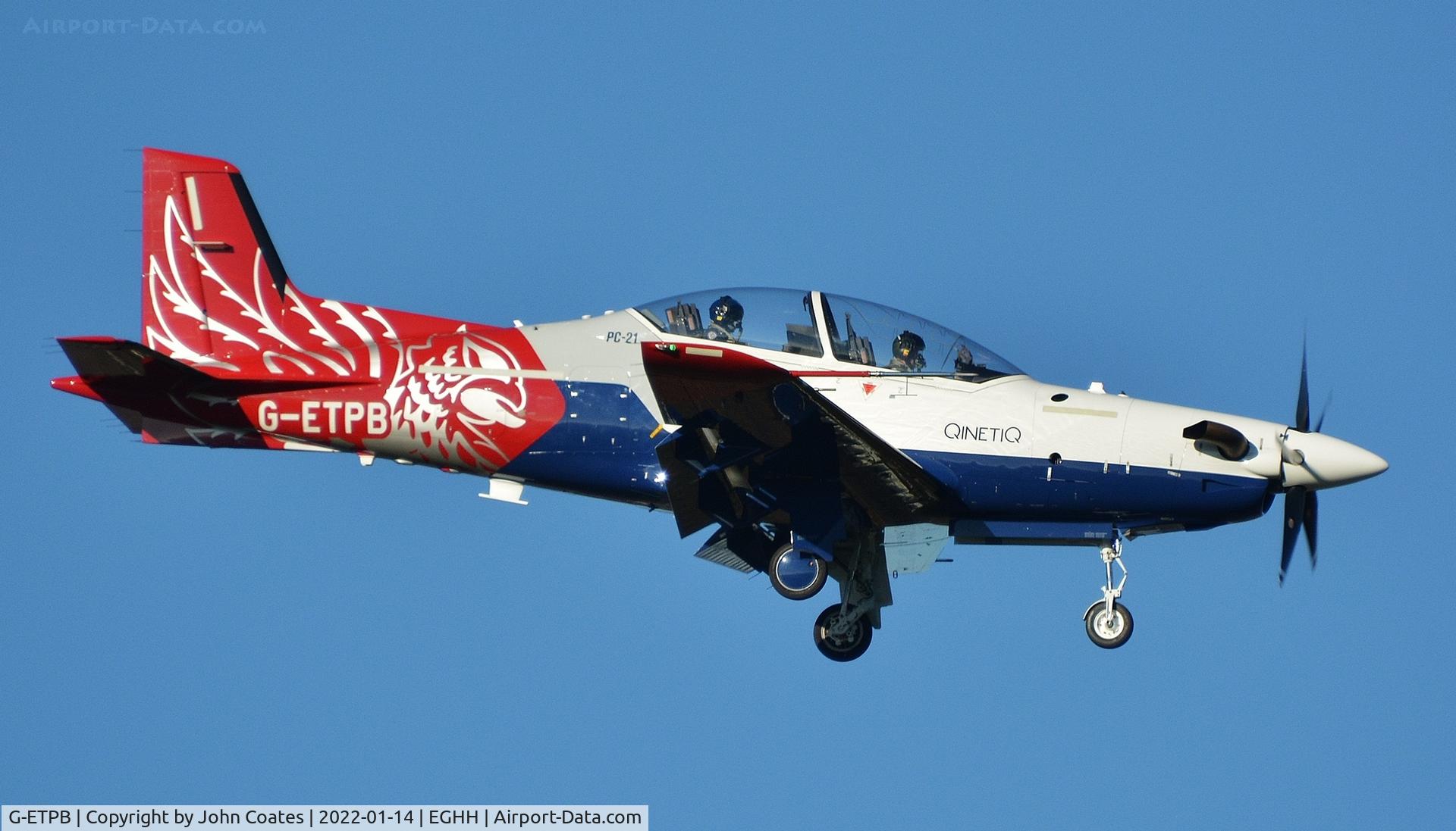 G-ETPB, 2017 Pilatus PC-21 C/N 311, Final approach to 08