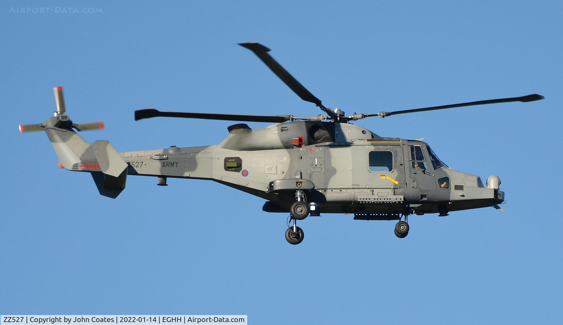 ZZ527, 2016 AgustaWestland AW-159 Wildcat AH.1 C/N 534, Final approach to 08